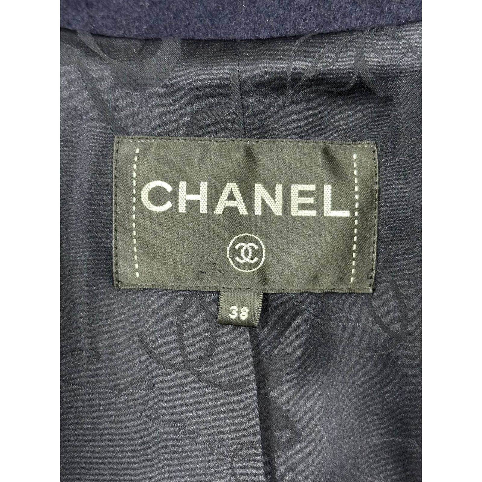 Chanel Chanel Navy Blue Wool Double-Breasted Peacoat Sz.38 Size S / US 4 / IT 40 - 6 Thumbnail