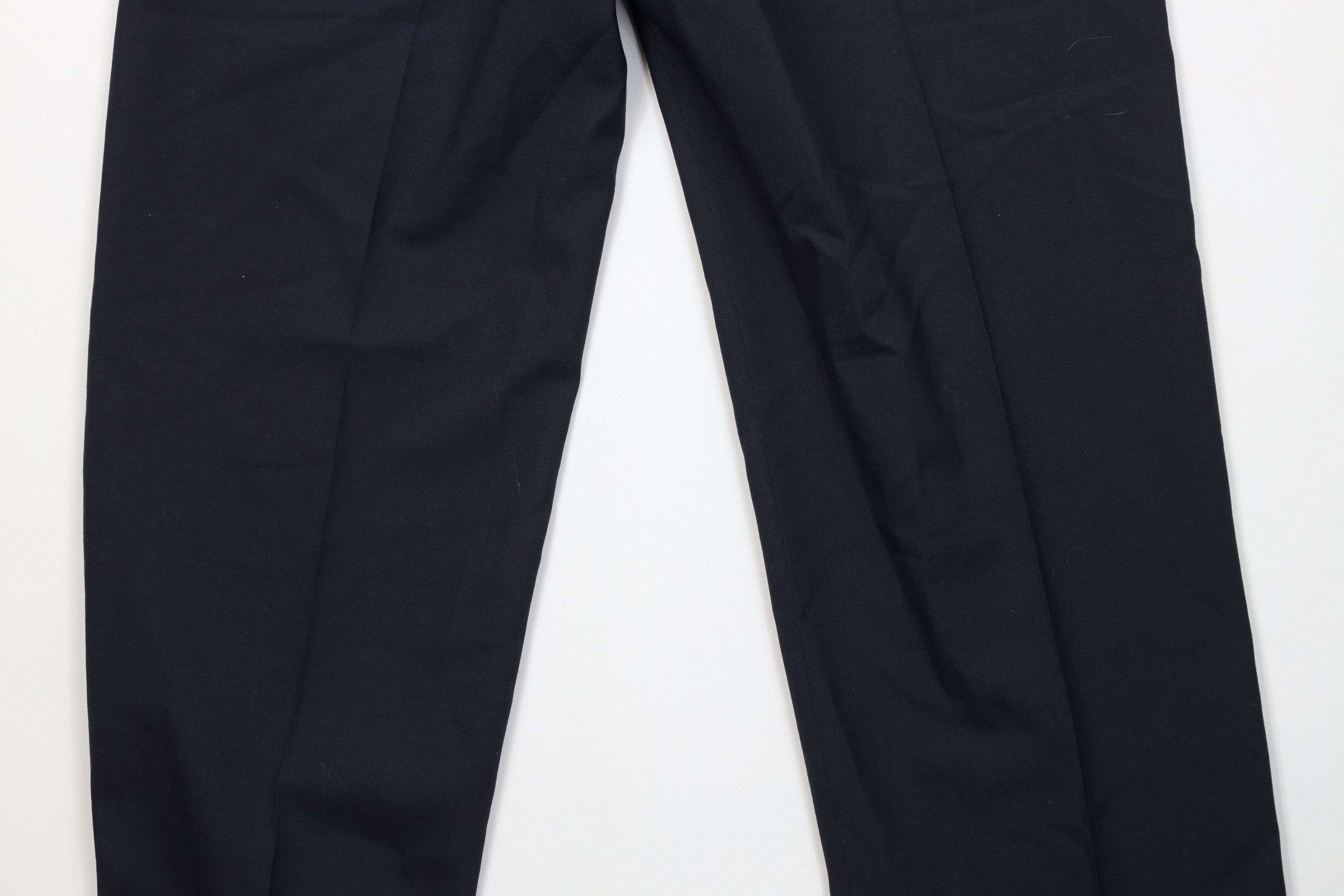 Lands' End Vintage 90s Lands End Cuffed Wool Knit Chino Pants Navy Blue Size US 32 / EU 48 - 10 Thumbnail