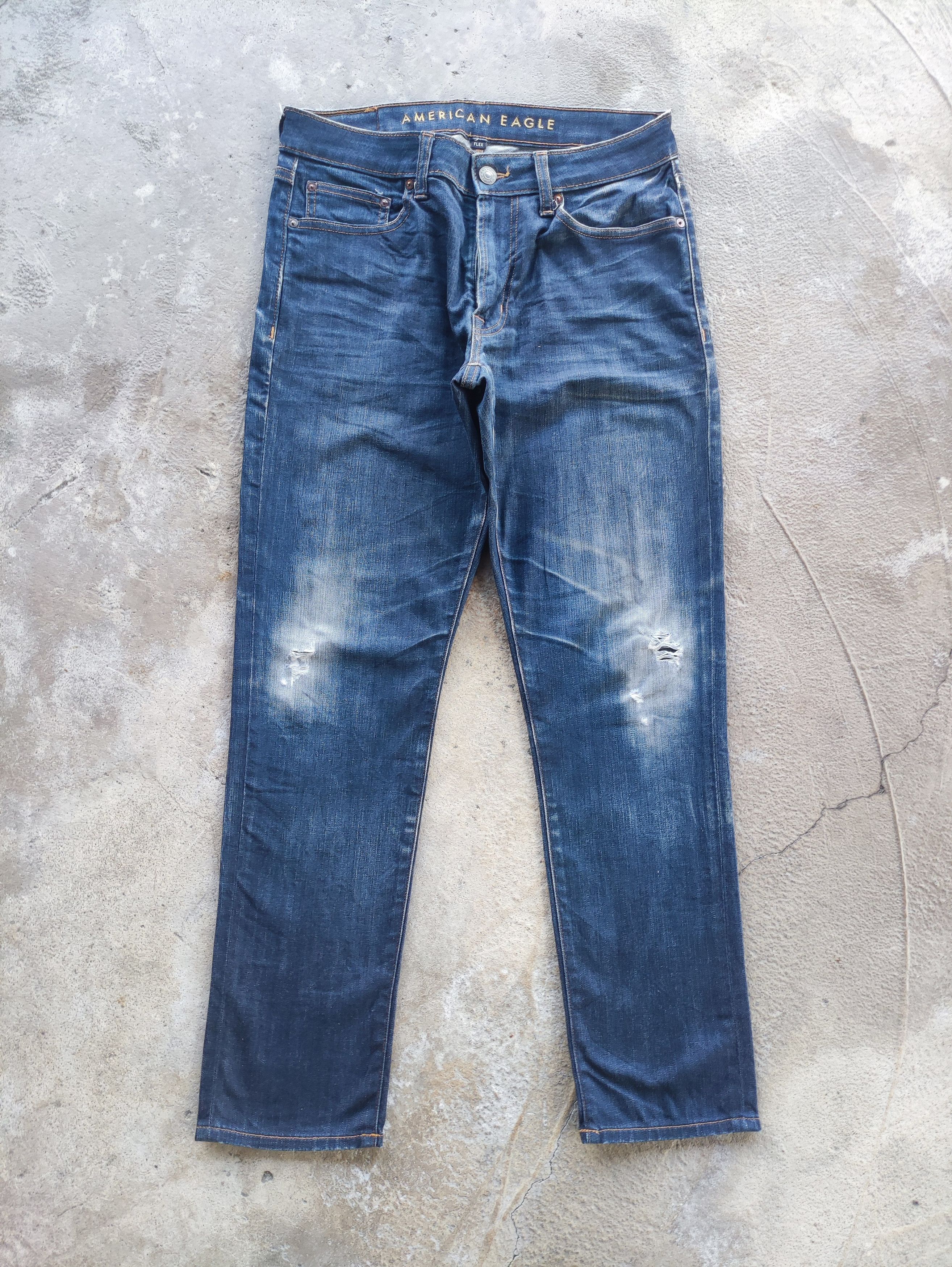 American Eagle Outfitters Vintage American Eagle Distress Denim Faded Pants Size US 33 - 1 Thumbnail