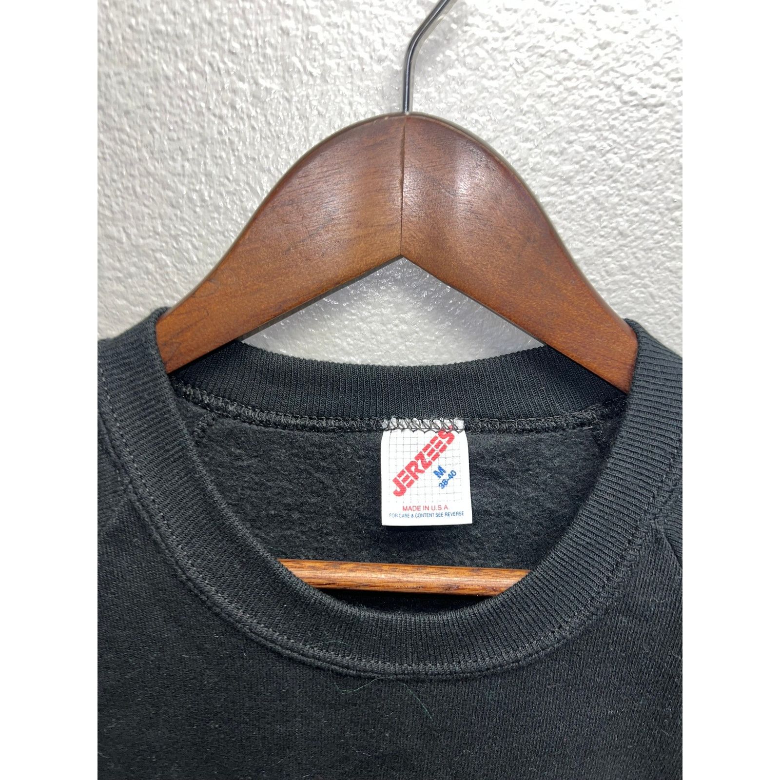 Jerzees Vintage The Stadium Club Sweatshirt Black 1990s 90s Medium Size US M / EU 48-50 / 2 - 4 Thumbnail