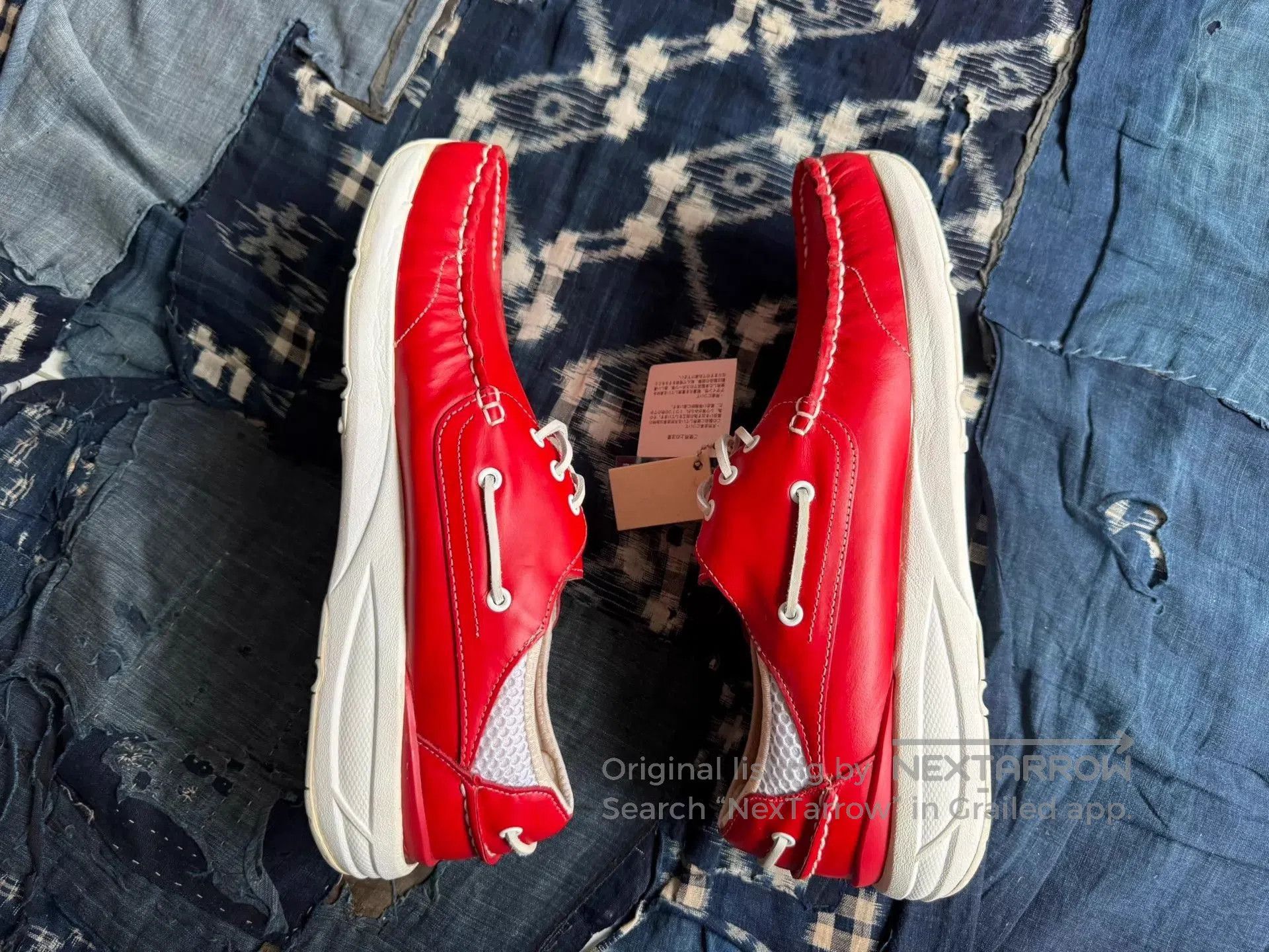 Visvim Red Leather Casual Shoes Size 11. Size US 11 / EU 44 - 4 Thumbnail