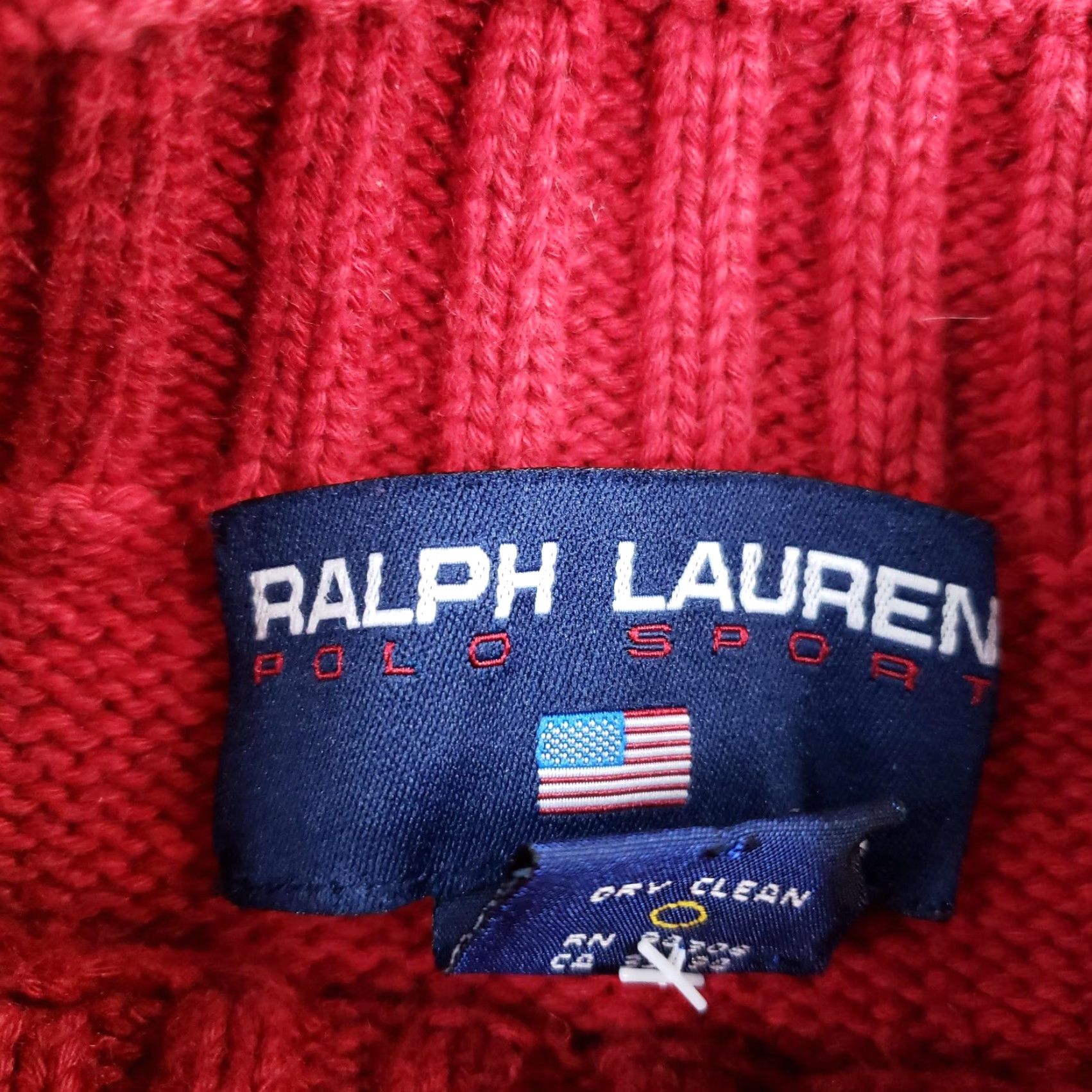 Ralph Lauren VINTAGE Ralph Lauren Polo Sport Sweater Womens Small Red Bear Equestrian Linen Size S / US 4 / IT 40 - 5 Thumbnail