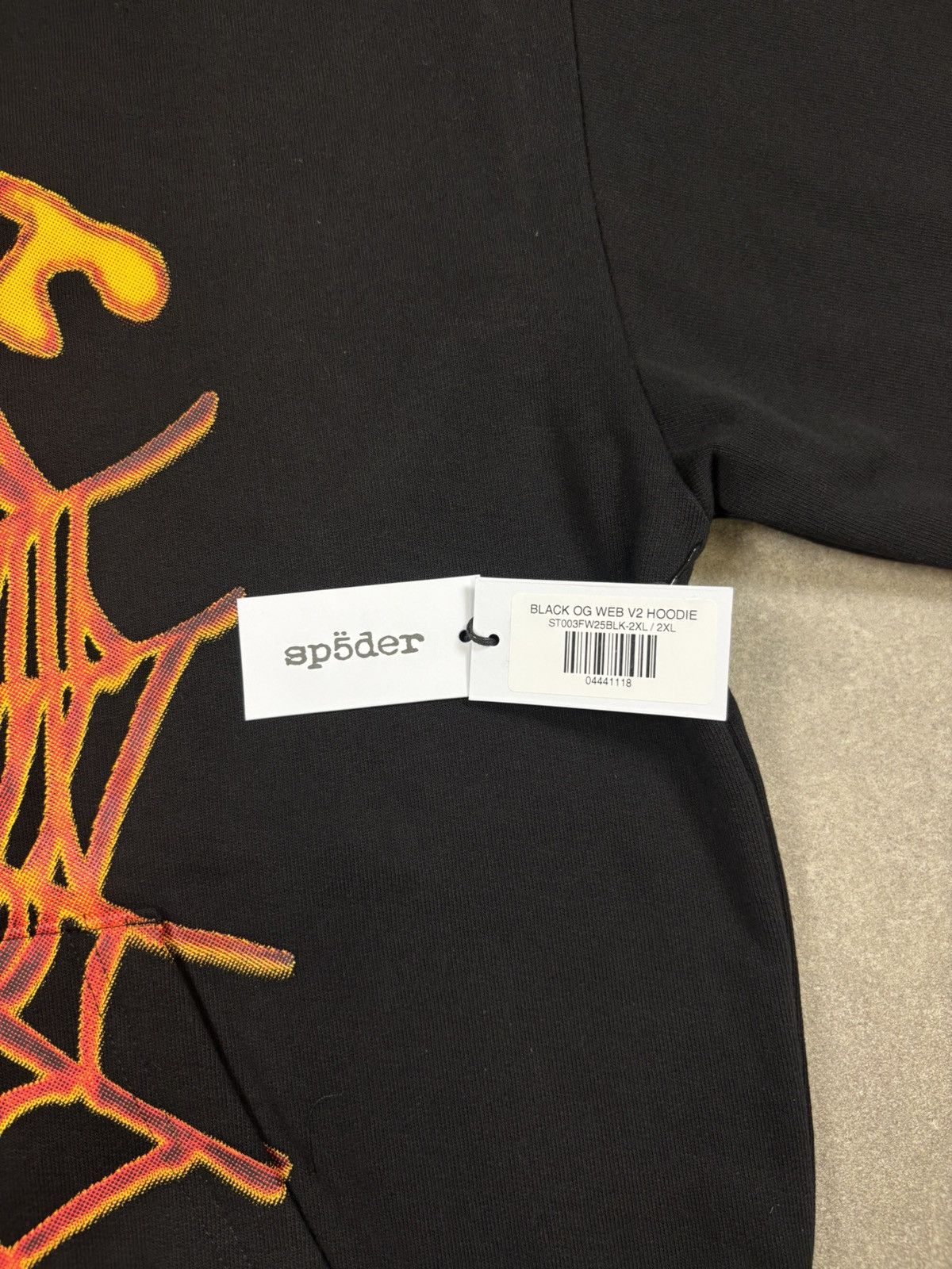 Sp5der Sp5der OG Web V2 Hoodie, Black Size US XXL / EU 58 / 5 - 6 Thumbnail