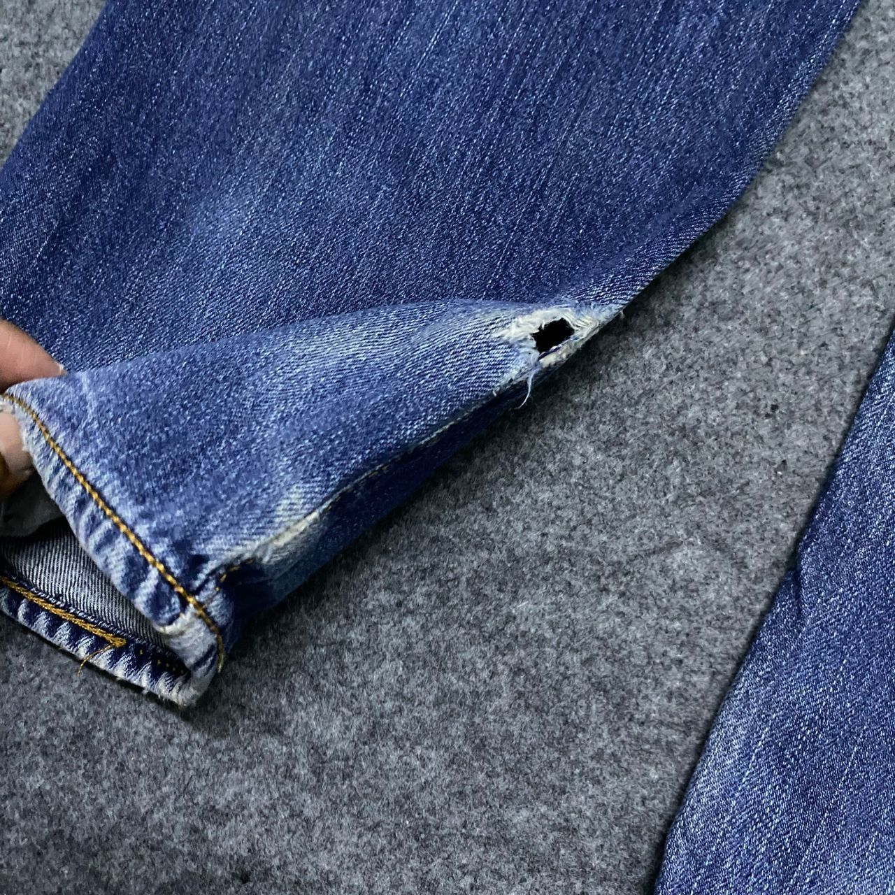 If Six Was Nine 💥Vintage Levis 503 Distressed Denim Kurt Cobain Style Size US 33 - 14 Thumbnail