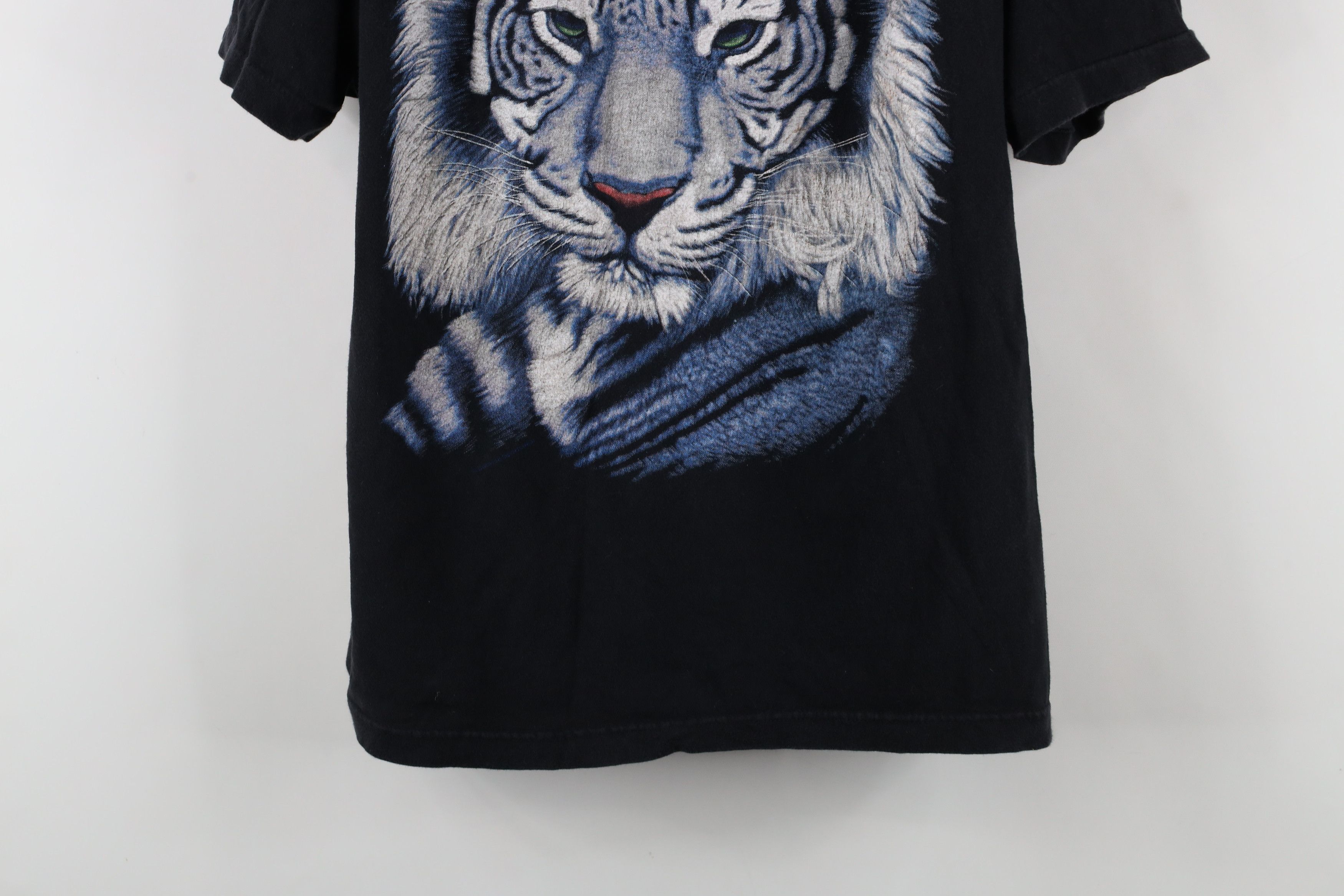 Vintage Vintage 90s Streetwear White Tiger Big Cat T-Shirt Black Size XL / US 12-14 / IT 48-50 - 3 Thumbnail
