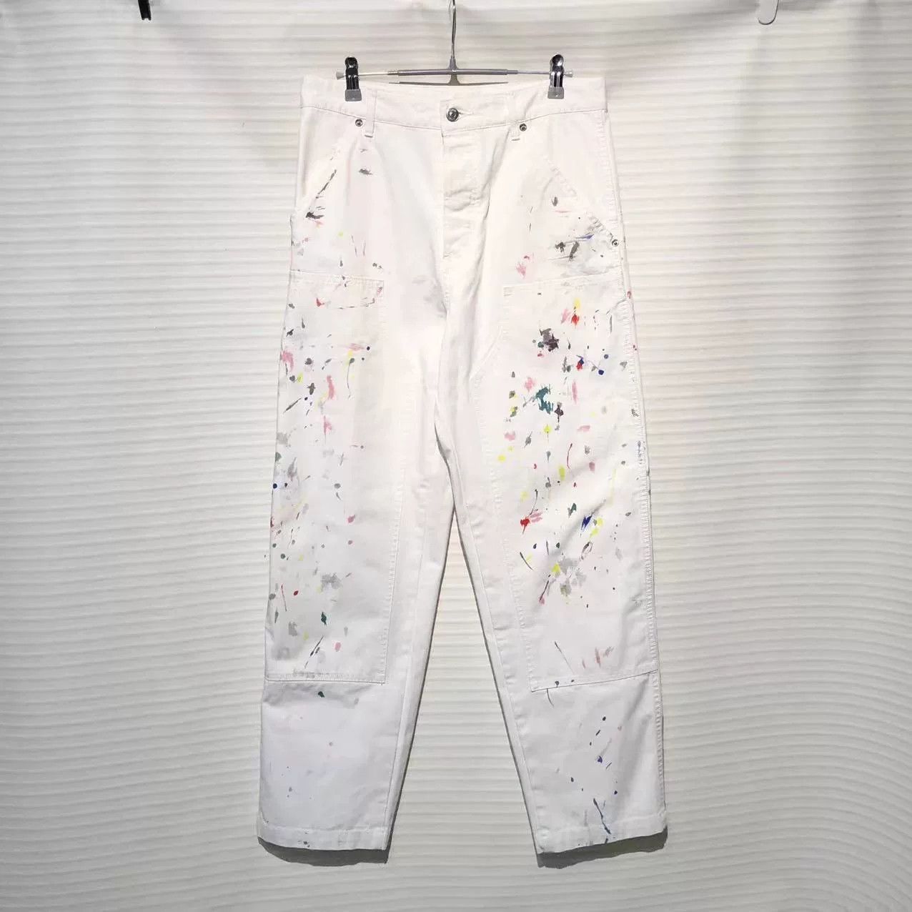 Dior DIOR Men's White Painting Print Slim Jeans Size US 28 / EU 44 - 1 Thumbnail