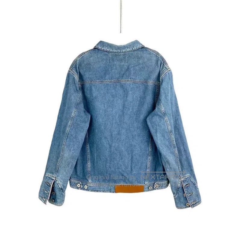 Loewe Loewe Cotton leather patch logo denim jacket Size US L / EU 52-54 / 3 - 2 Thumbnail