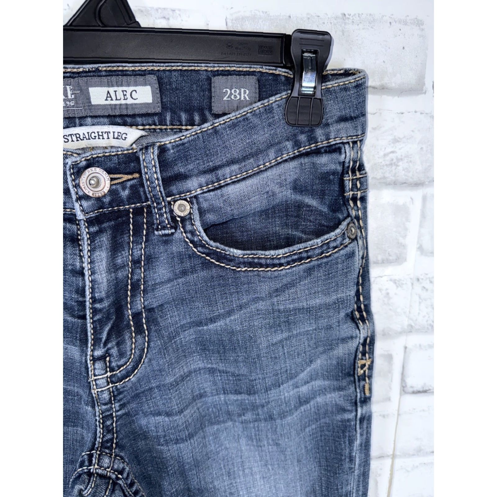 BKE BKE ALEC Jeans Straight Leg Blue Mens 28R XS 31 Blue Buckle Bke Jeans Mens 28R 31 Size US 28 / EU 44 - 2 Thumbnail