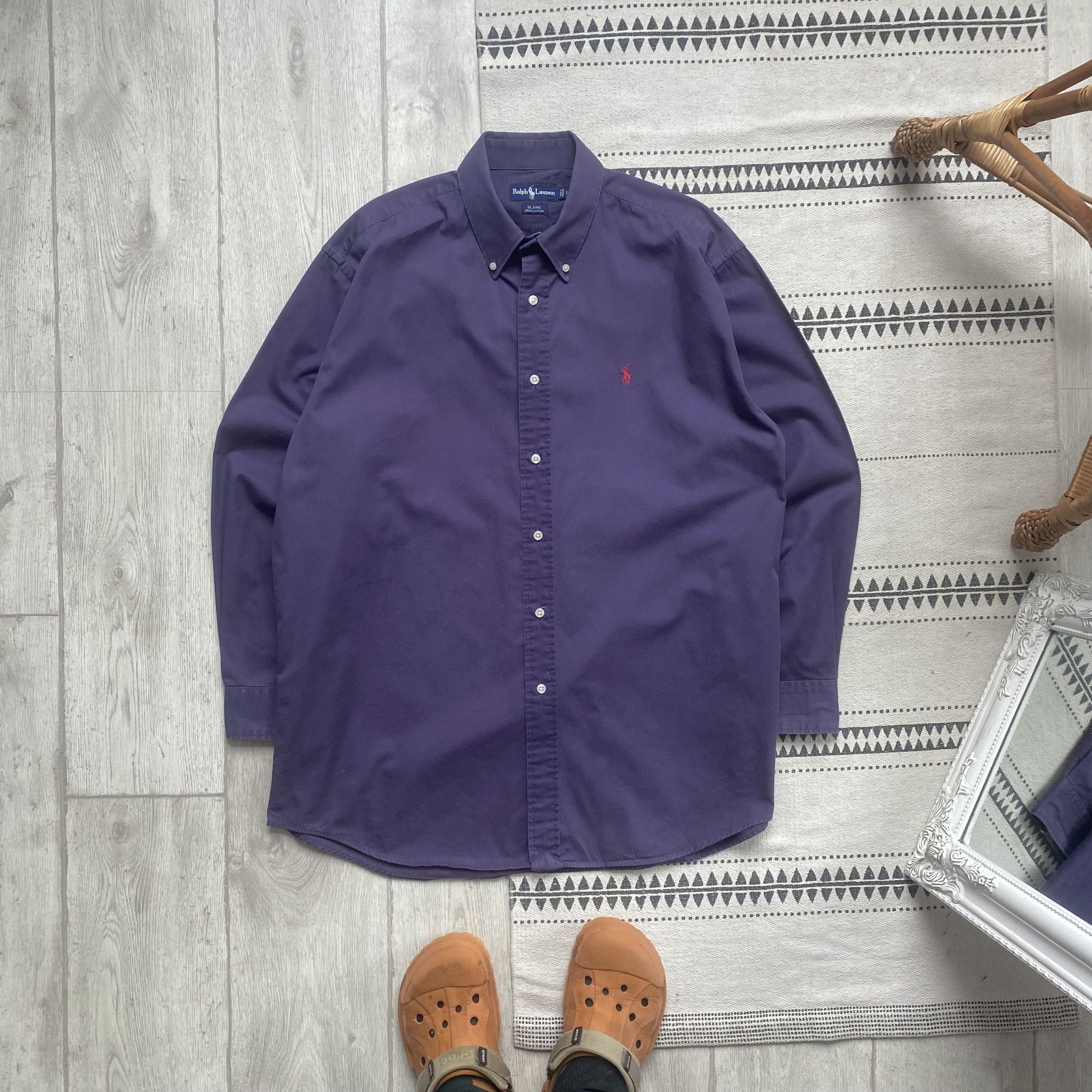 Polo Ralph Lauren 🏇Vintage 80s Polo Ralph Lauren Shirt Oldmoney Y2K Size US L / EU 52-54 / 3 - 4 Thumbnail