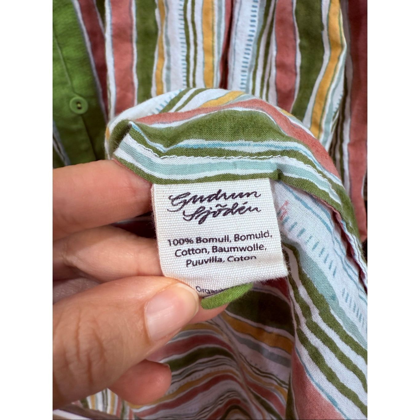 Guru Gudrun Sjoden Cotton Multicolor Striped button front Lagenlo Size S / US 4 / IT 40 - 5 Thumbnail