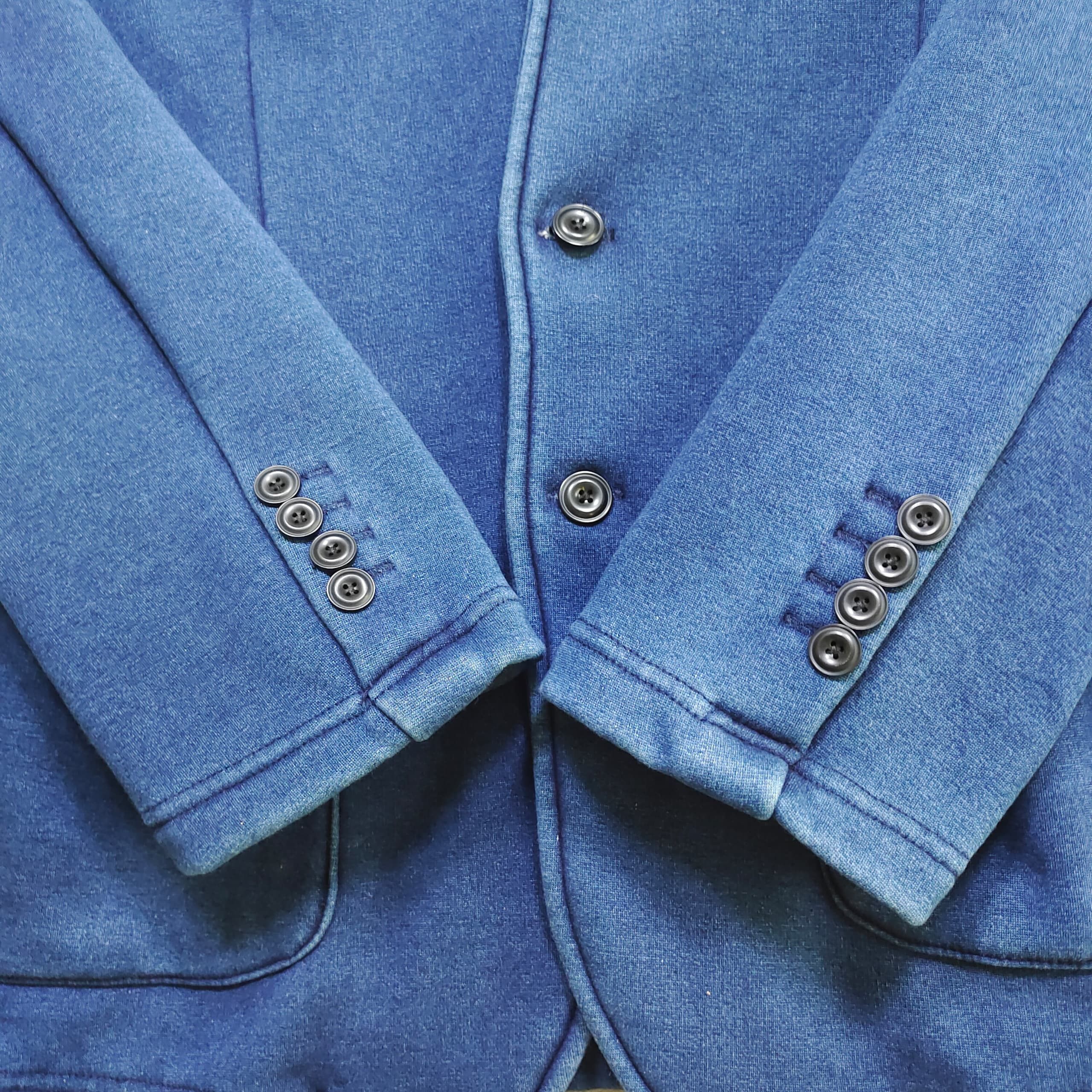 Edwin Vintage EDWIN BLAZER Indigo Blue Sweat Blazer Size 38R - 5 Thumbnail