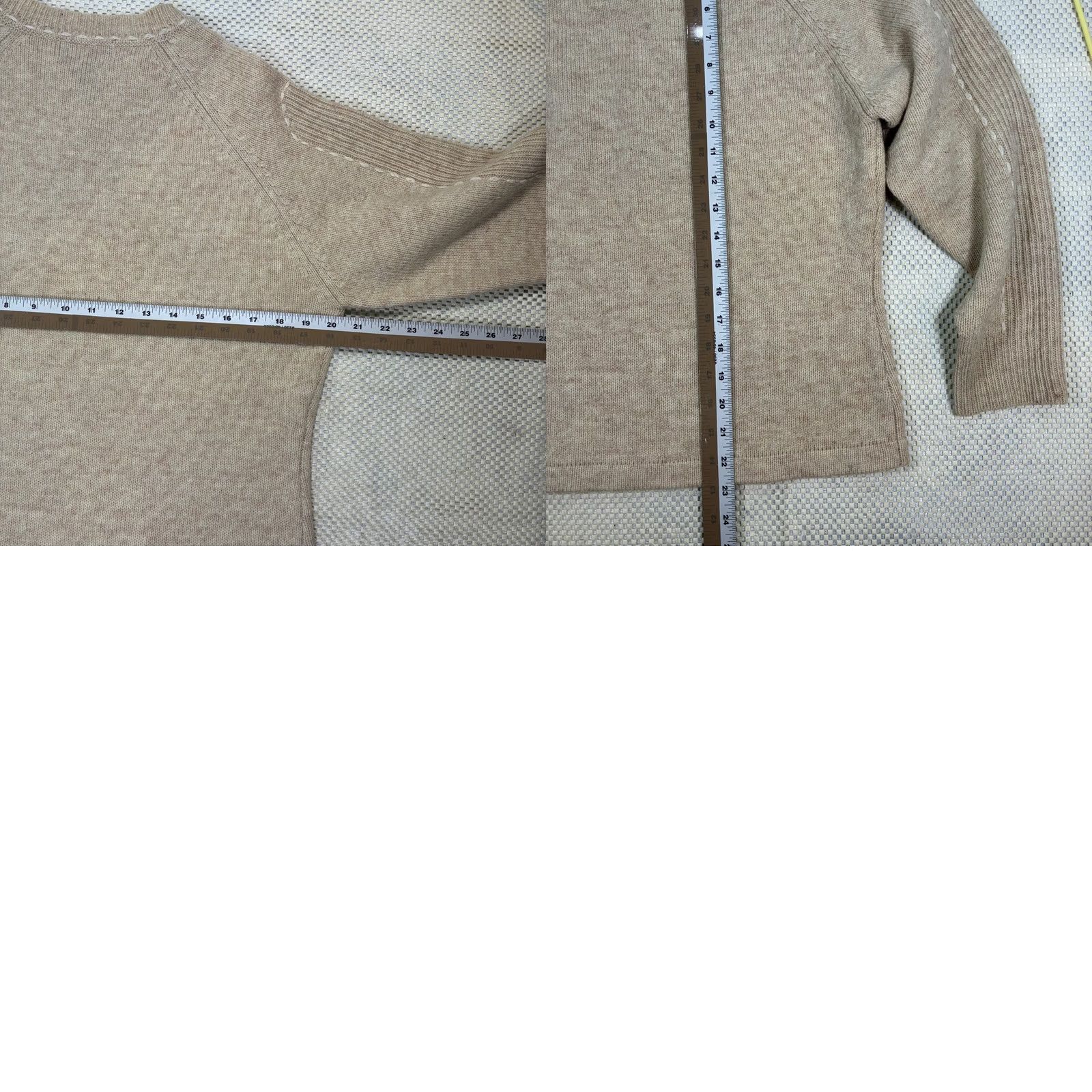 Vintage Woolrich Beige V-Neck Knit Sweater Long Sleeve Pullover Womens L Petite Size L / US 10 / IT 46 - 9 Thumbnail