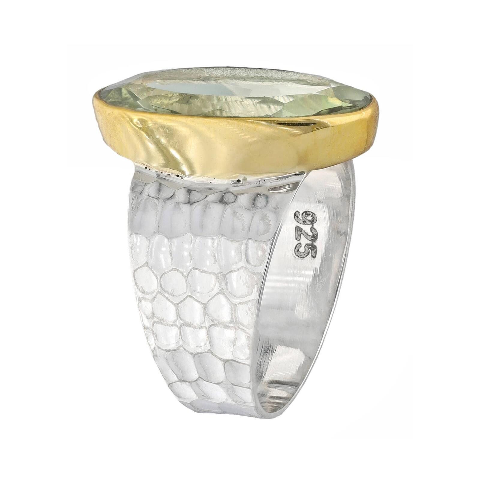 Other 925 Sterling Silver Green Amethyst Mirage Ring Size 6 Size ONE SIZE - 3 Thumbnail