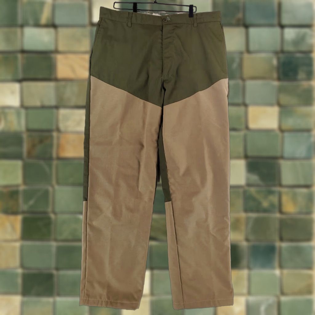 Vintage Cabela's Brush Guard Hunting Pants Green Tan Mens 41 Inseam 34 Regular Size 41/42 Actual 41 x 34 Mens Pants Hunter Hunting Gear Apparel Size US 41 - 1 Thumbnail