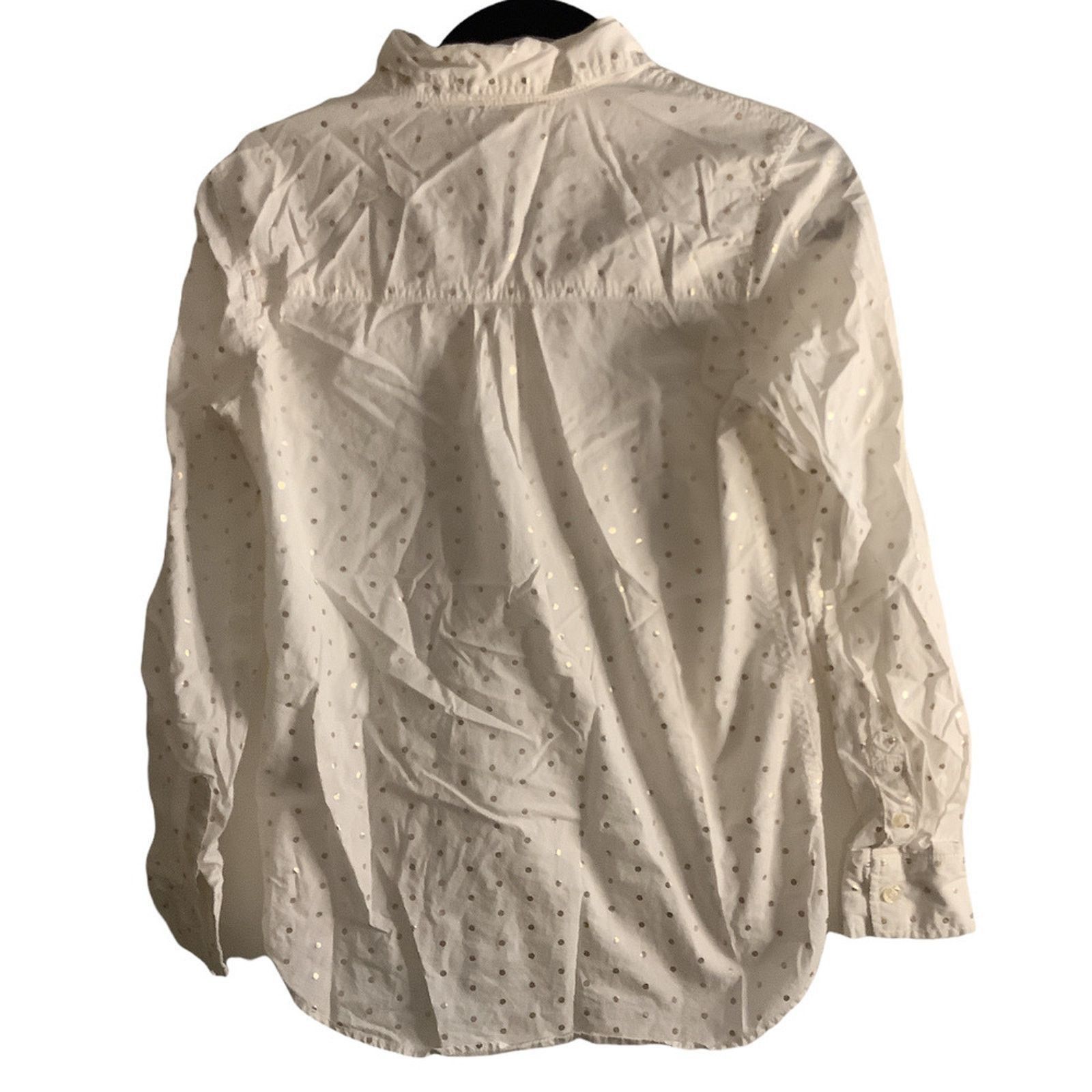 Other Prince & Fox Button-Up Shirt Gold Polka Dot Preppy White S Size S / US 4 / IT 40 - 6 Thumbnail
