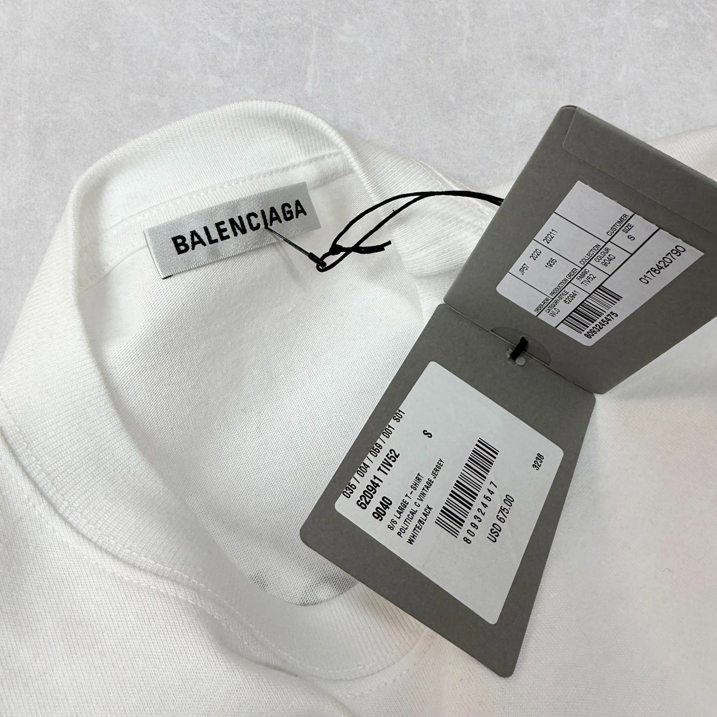 Balenciaga Balenciaga Campaign Logo Tee White S (L) Size US L / EU 52-54 / 3 - 5 Thumbnail