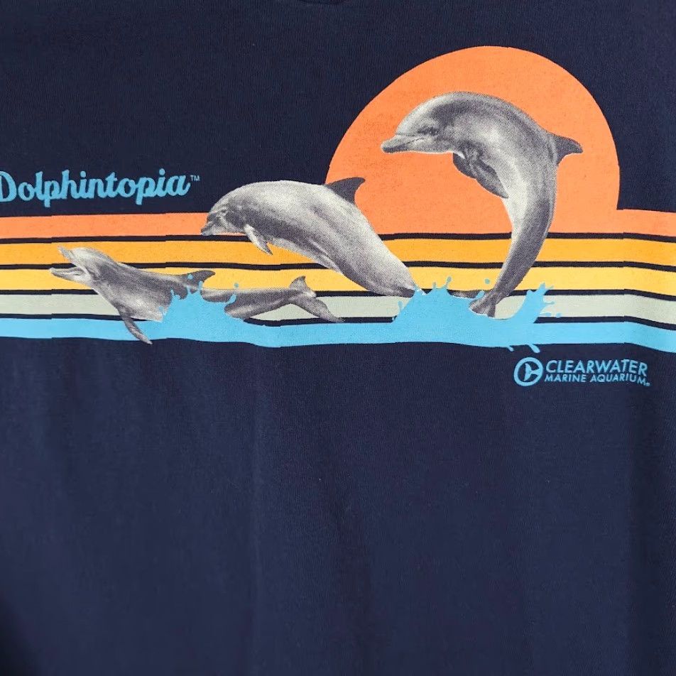 Vintage Dolphintopia T Shirt Womens 3XL Blue Clearwater Marine Aquarium Shirt Womens 3XL Blue Dolphin Theme Size XXL / US 16-18 / IT 52-54 - 3 Thumbnail