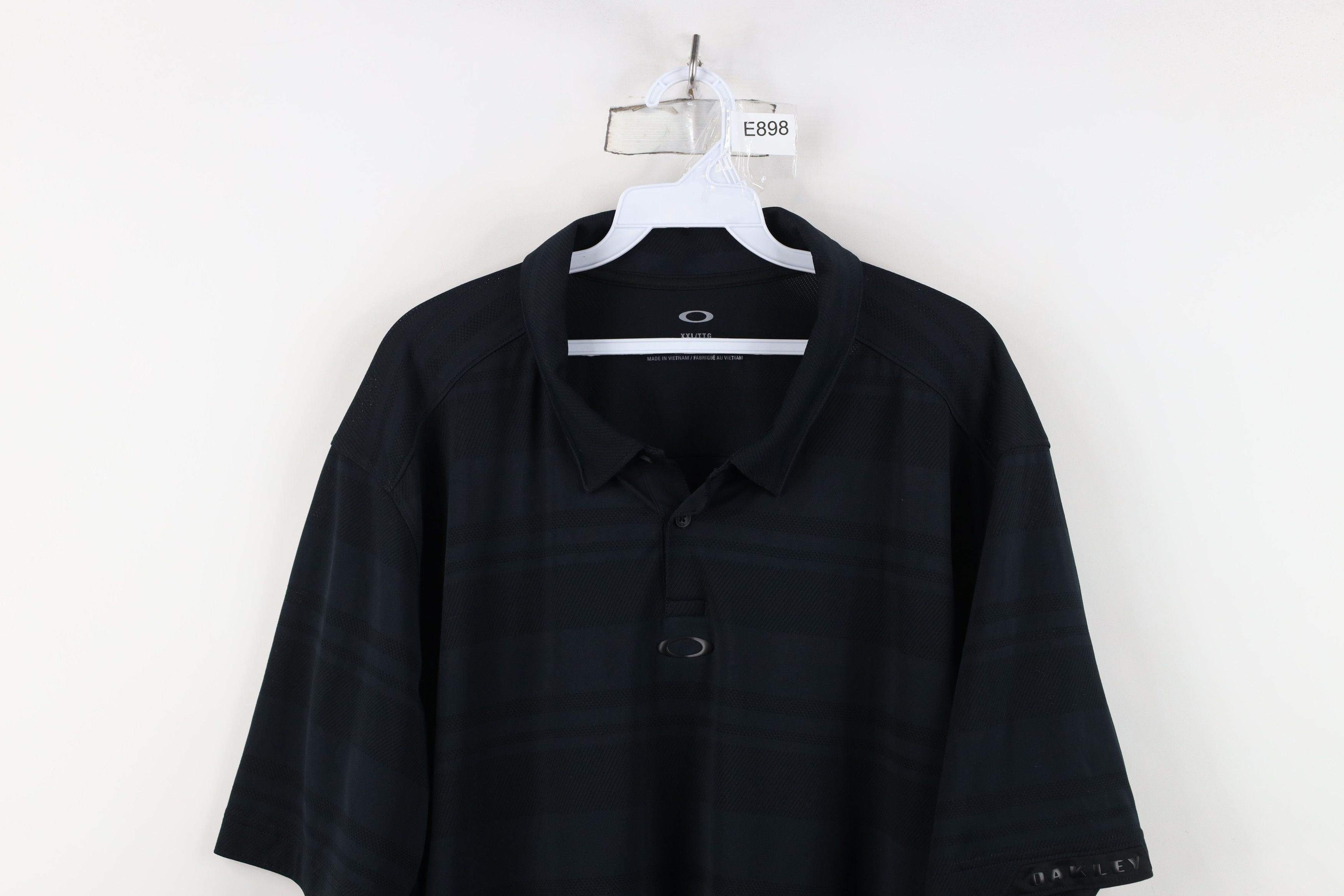 Oakley Oakley O Logo Spell Out Knit Collared Golf Polo Shirt Black Size US XXL / EU 58 / 5 - 2 Thumbnail
