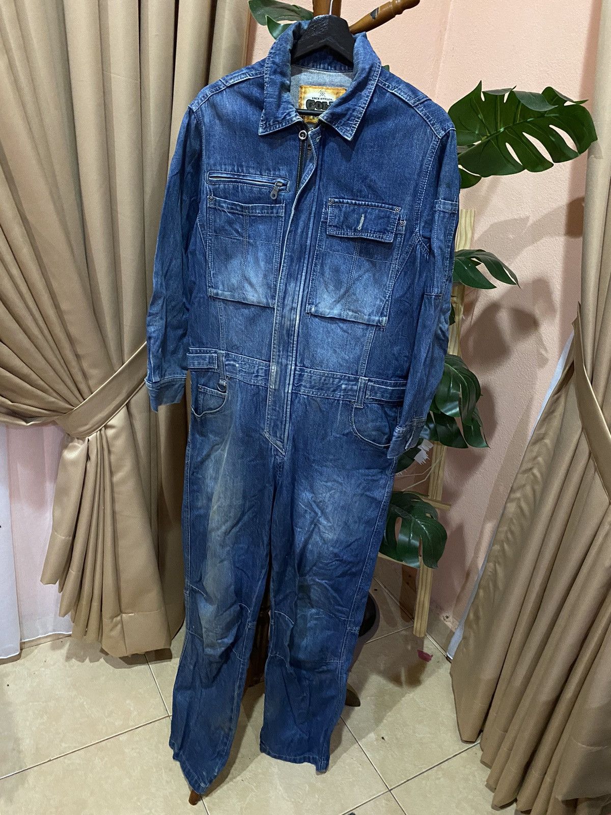 Vintage Zack Styles Gold Vintage Denim Jumpsuit: Timeless Workwear Size US 32 / EU 48 - 3 Thumbnail