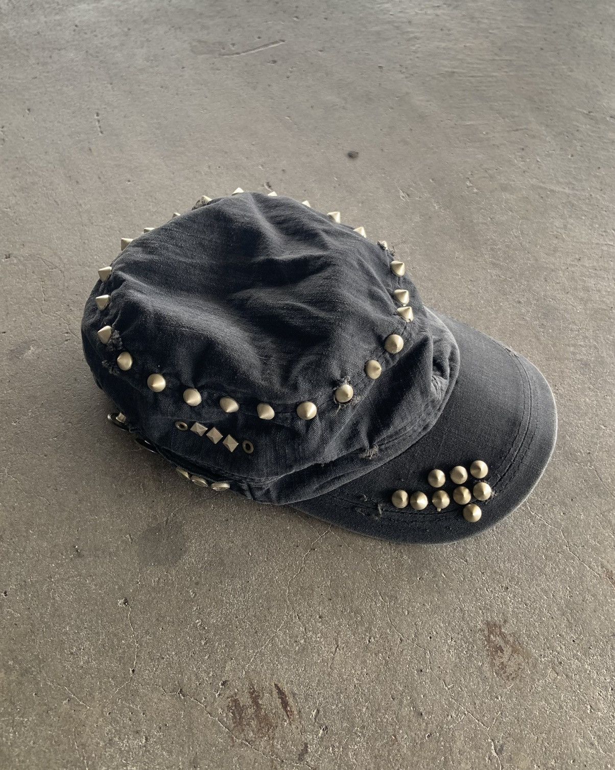 If Six Was Nine × Japanese Brand × Le Grande Bleu (L.G.B.) Vintage Cadet Hats Punk Distressed Faded Black Size ONE SIZE - 2 Thumbnail