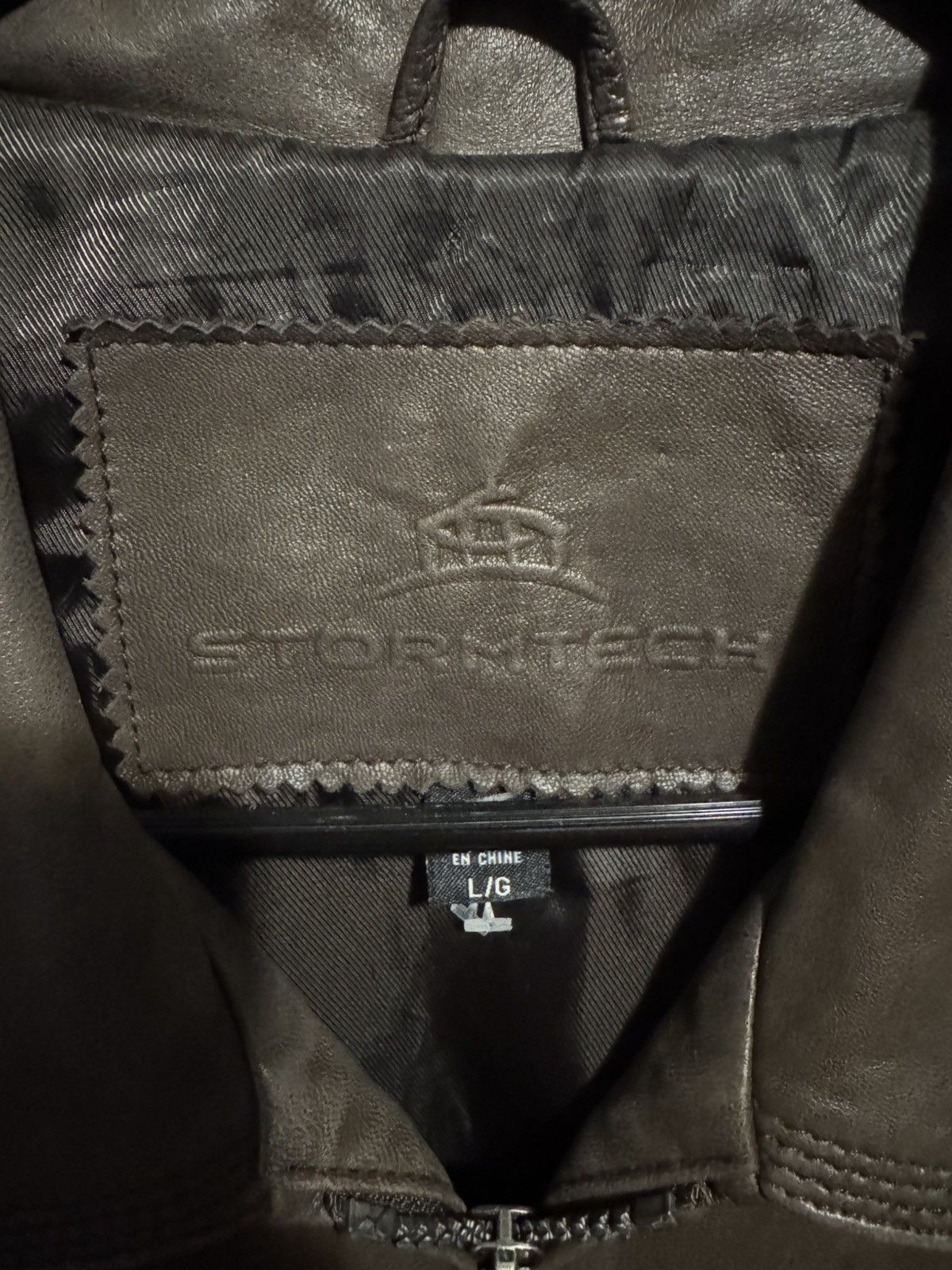 Stormtech × Vintage Stormtech Vintage Brown Leather Jacket Size US L / EU 52-54 / 3 - 4 Thumbnail