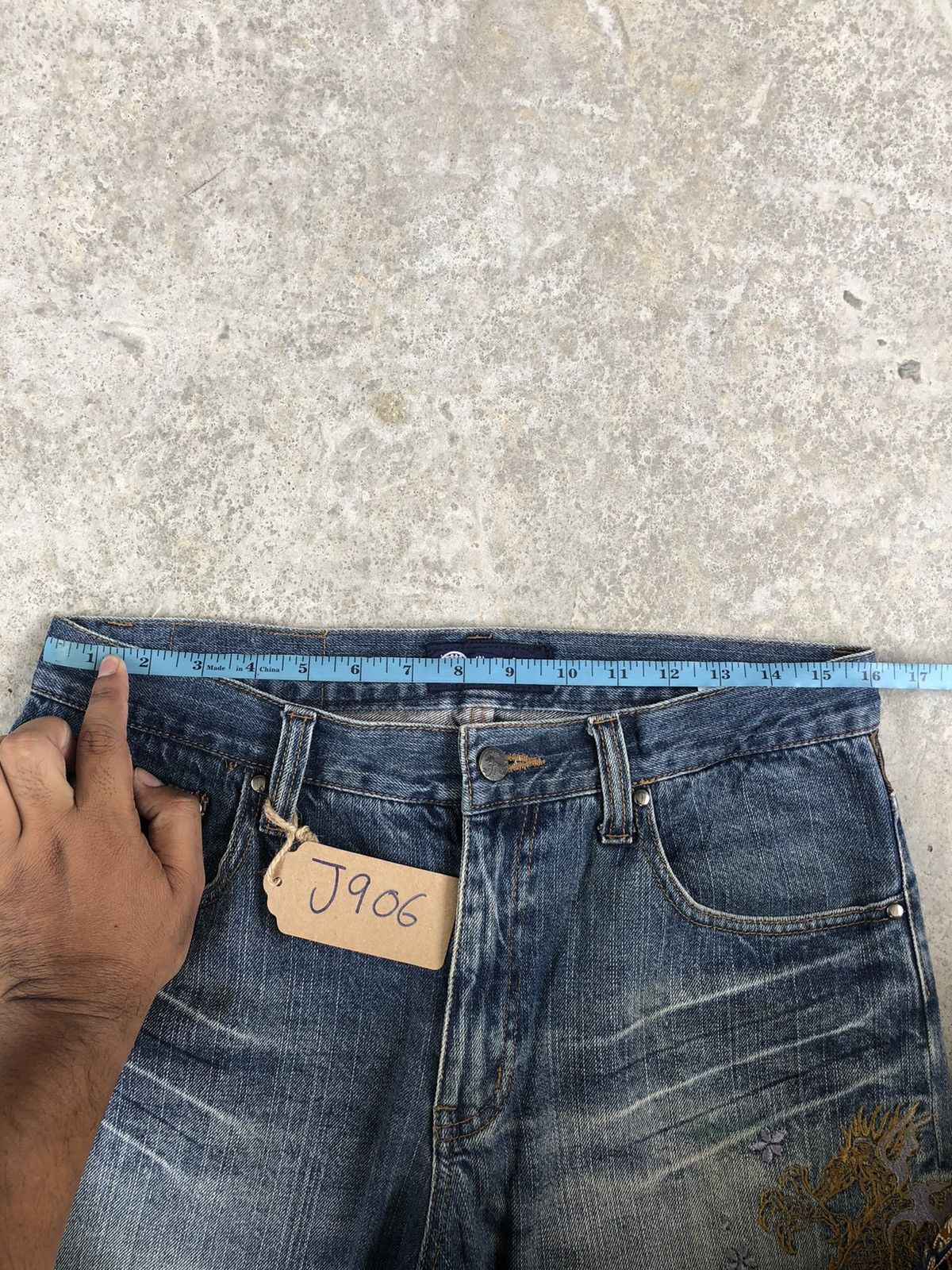 Japanese Brand Japanese Buden Dragon Embroidered Jeans Distressed Size US 32 / EU 48 - 19 Thumbnail