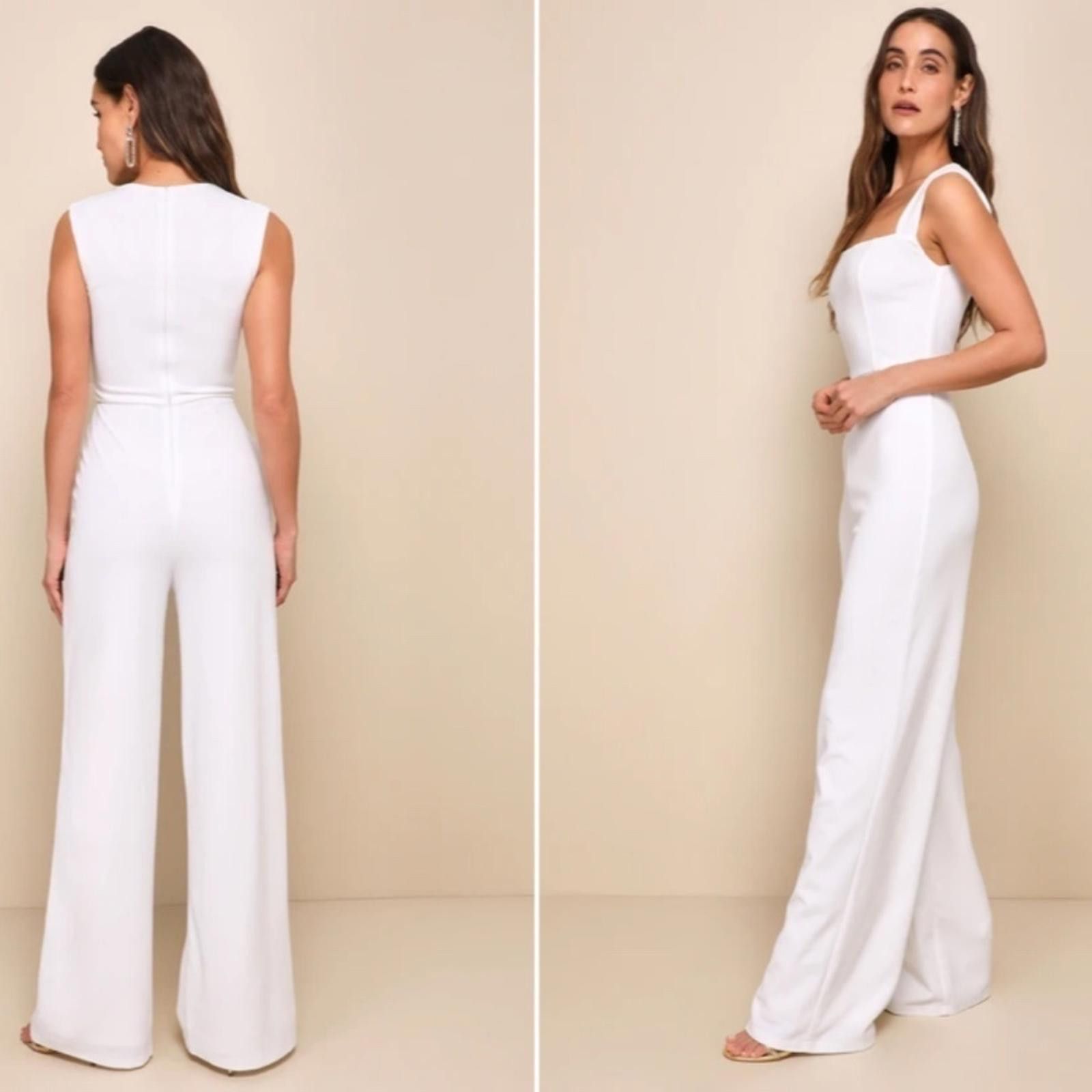 Lulus LULU's Wedding Bridal Shower Rehearsal Engagement Pantsuit Size XS / US 0-2 / IT 36-38 - 3 Thumbnail