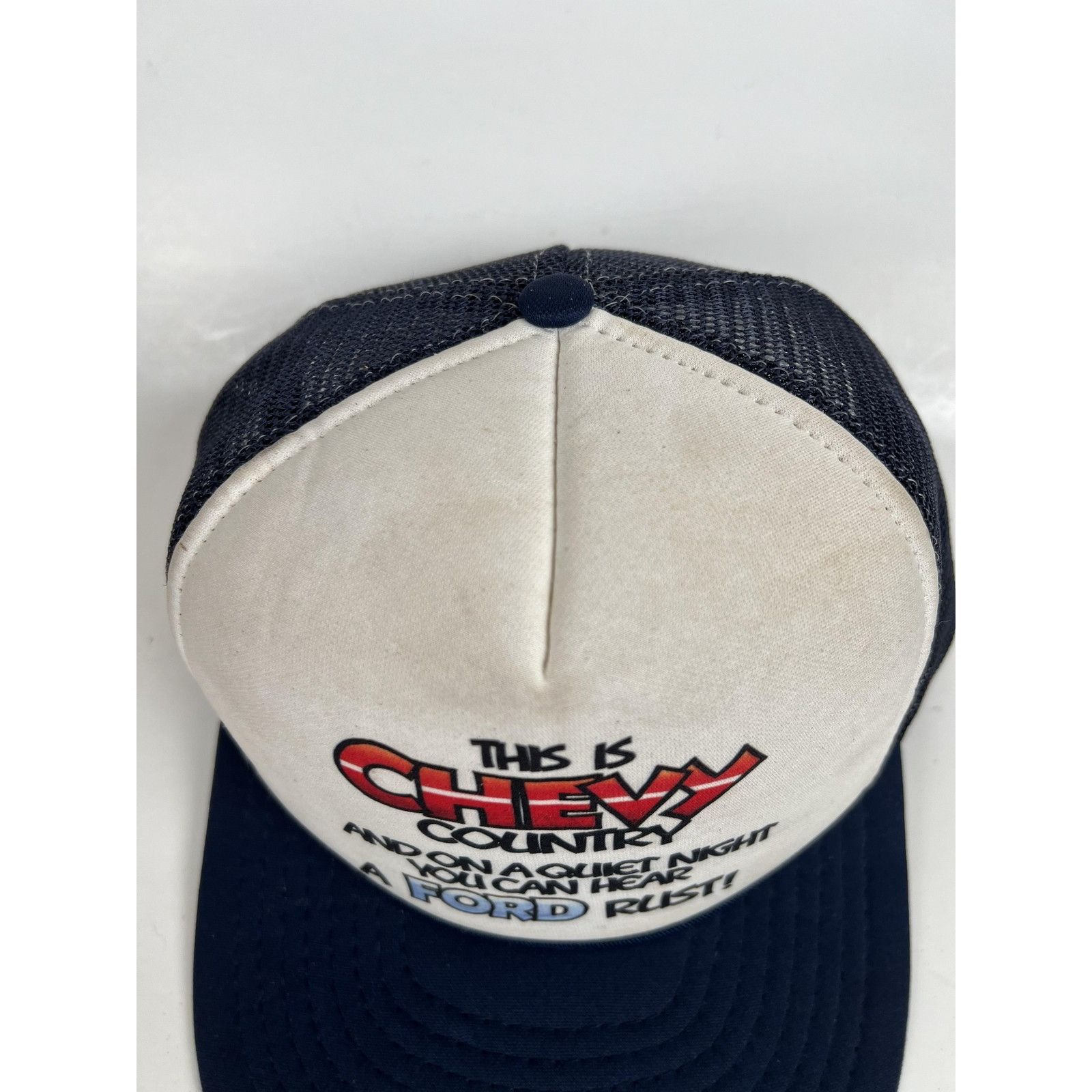 Other Vintage Chevy Trucker Snap Back Hat Cap"This is Chevy Countr Size ONE SIZE - 3 Thumbnail