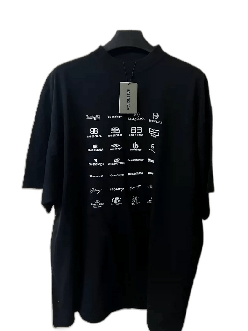 Balenciaga Balenciaga Full Print Logo Short Sleeve Top-2506 Size US XXL / EU 58 / 5 - 1 Thumbnail