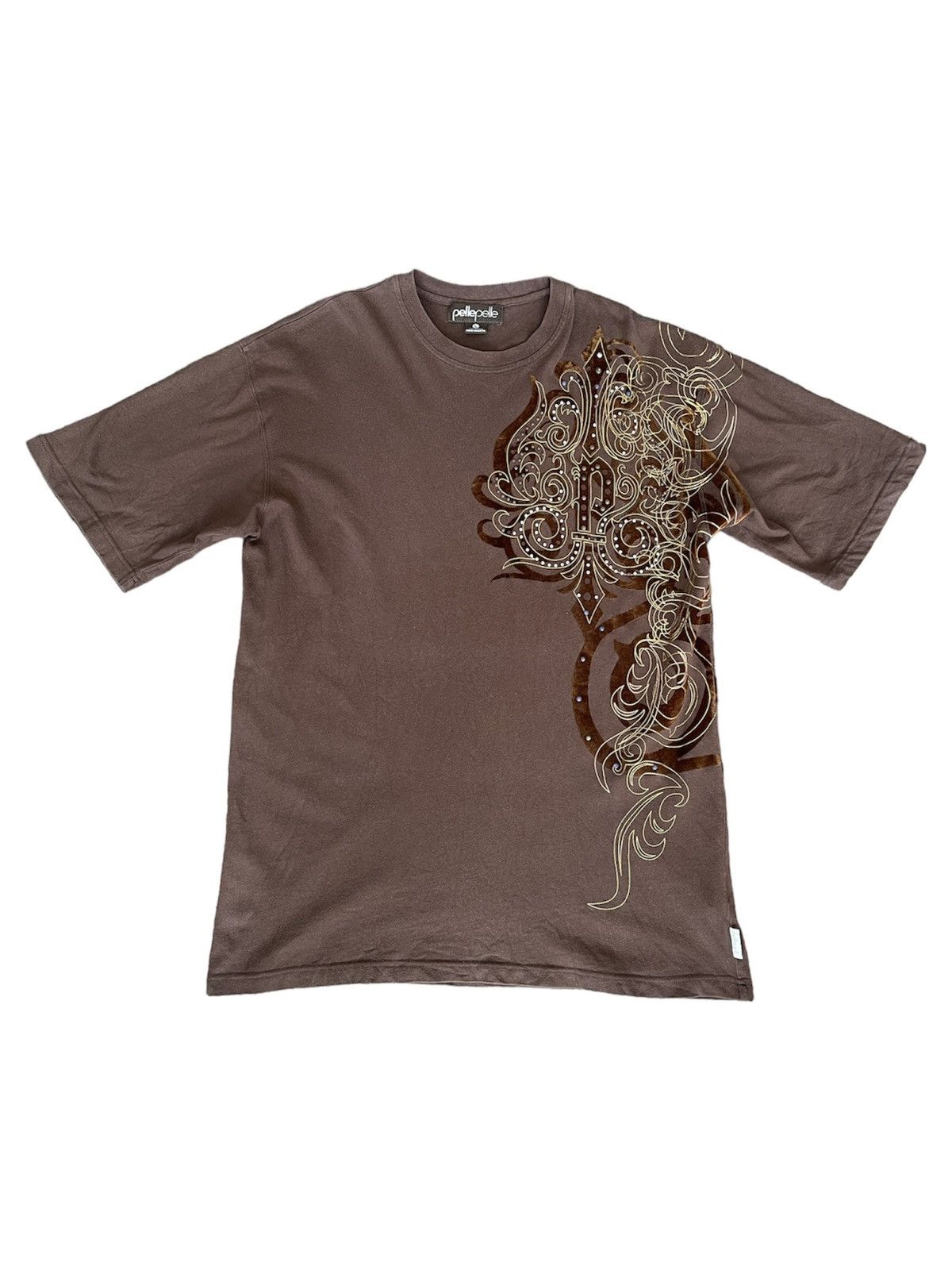 Marc Buchanan VINTAGE BROWN PELLE PELLE BIG ART LOGO TSHIRT L SIZE Size US L / EU 52-54 / 3 - 1 Thumbnail