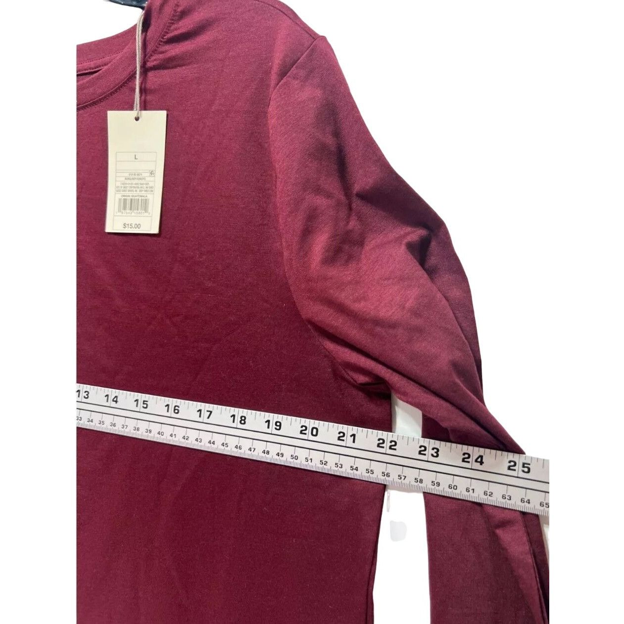 Other A New Day - Women's Long Sleeve T-Shirt - Burgundy - Large Size L / US 10 / IT 46 - 4 Thumbnail
