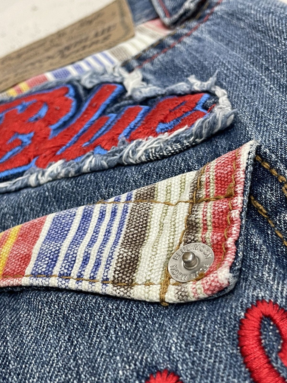Hysteric Glamour Blue Moon Blue Embroidery Signature Design Surf Y2K Style Size US 28 / EU 44 - 18 Thumbnail