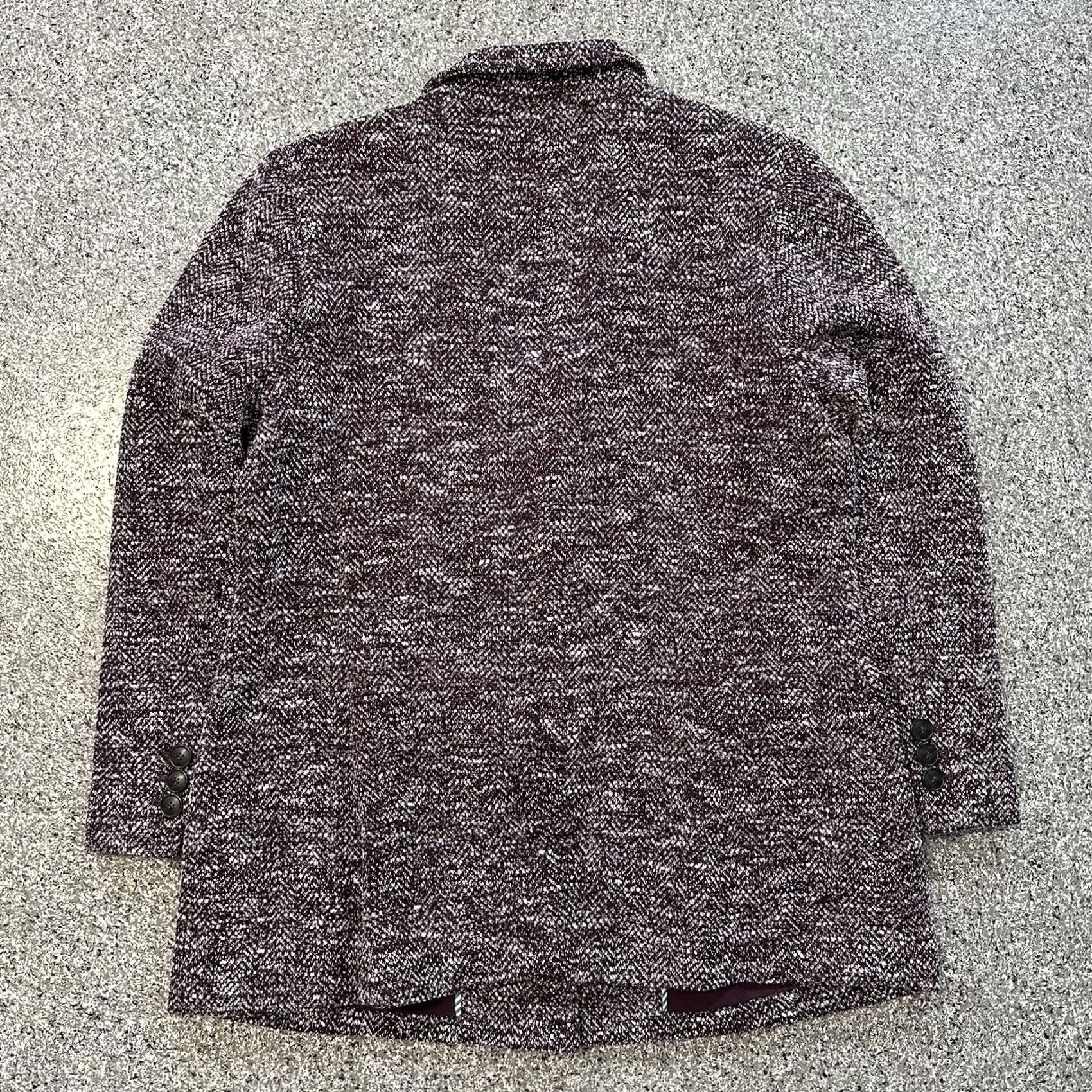 Talbots Talbots Blazer Womens 12P Petite Purple Tweed Herringbone Two Button Jacket Size XL / US 12-14 / IT 48-50 - 4 Thumbnail