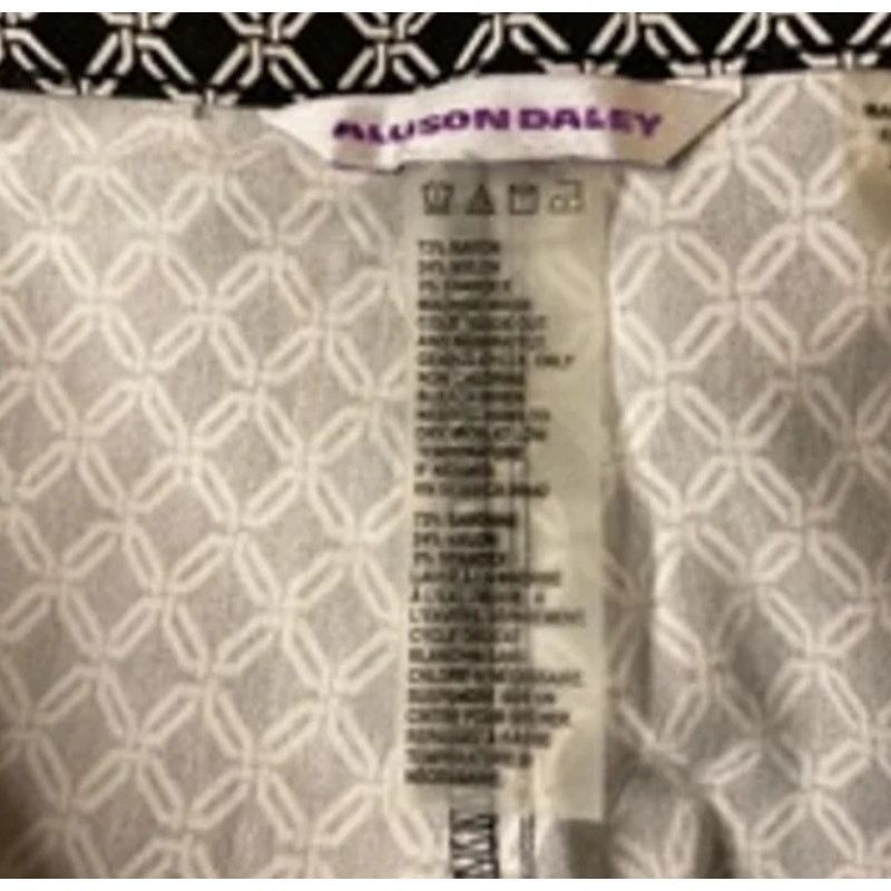 Other Chic Black White Geometric Print Cropped Alison Daley 16 Size 38" / US 16 / IT 52 - 3 Thumbnail