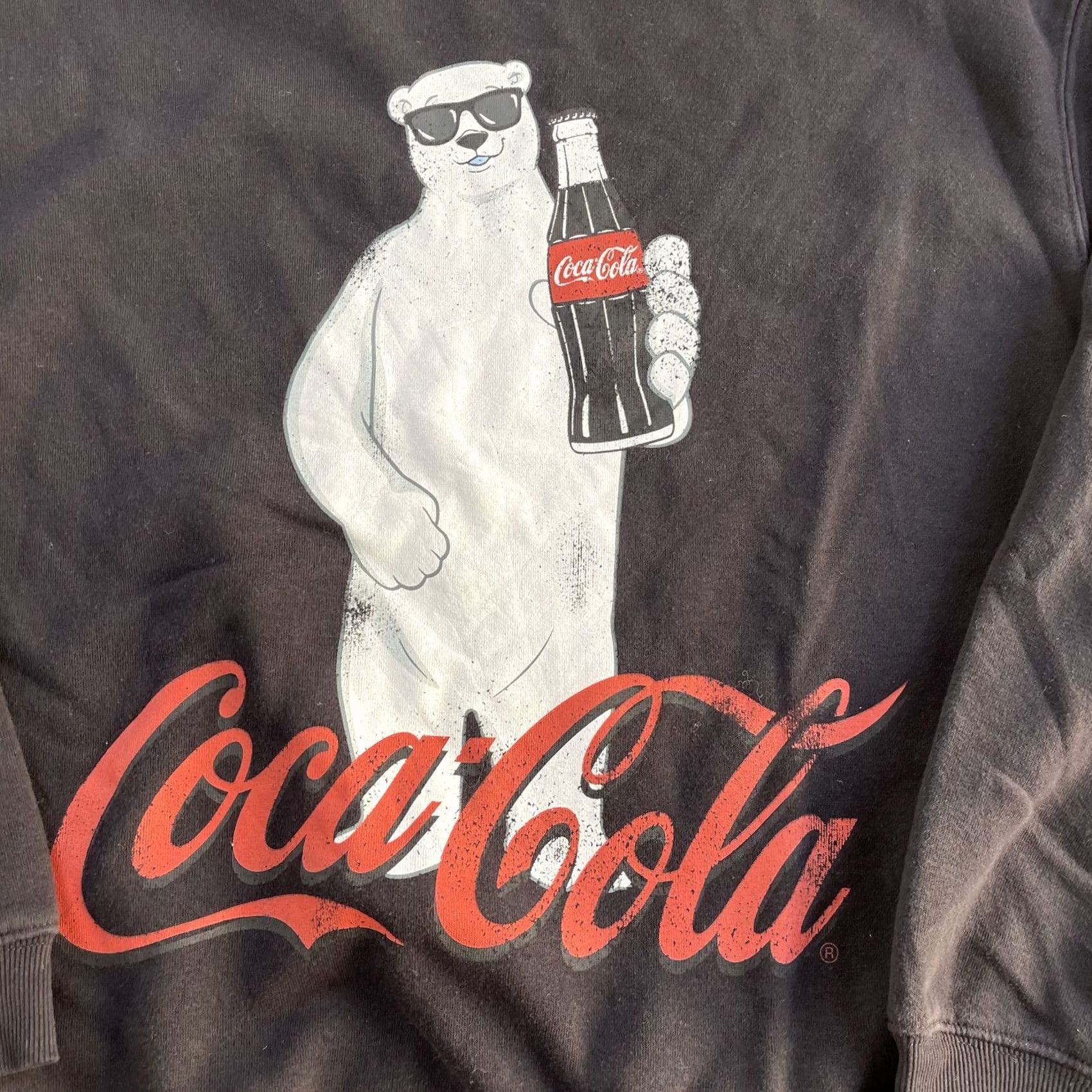 Vintage Coca-Cola Sweatshirt Mens Small Black Fleece Polar Bear Graphic Logo Pullover Size US S / EU 44-46 / 1 - 2 Thumbnail