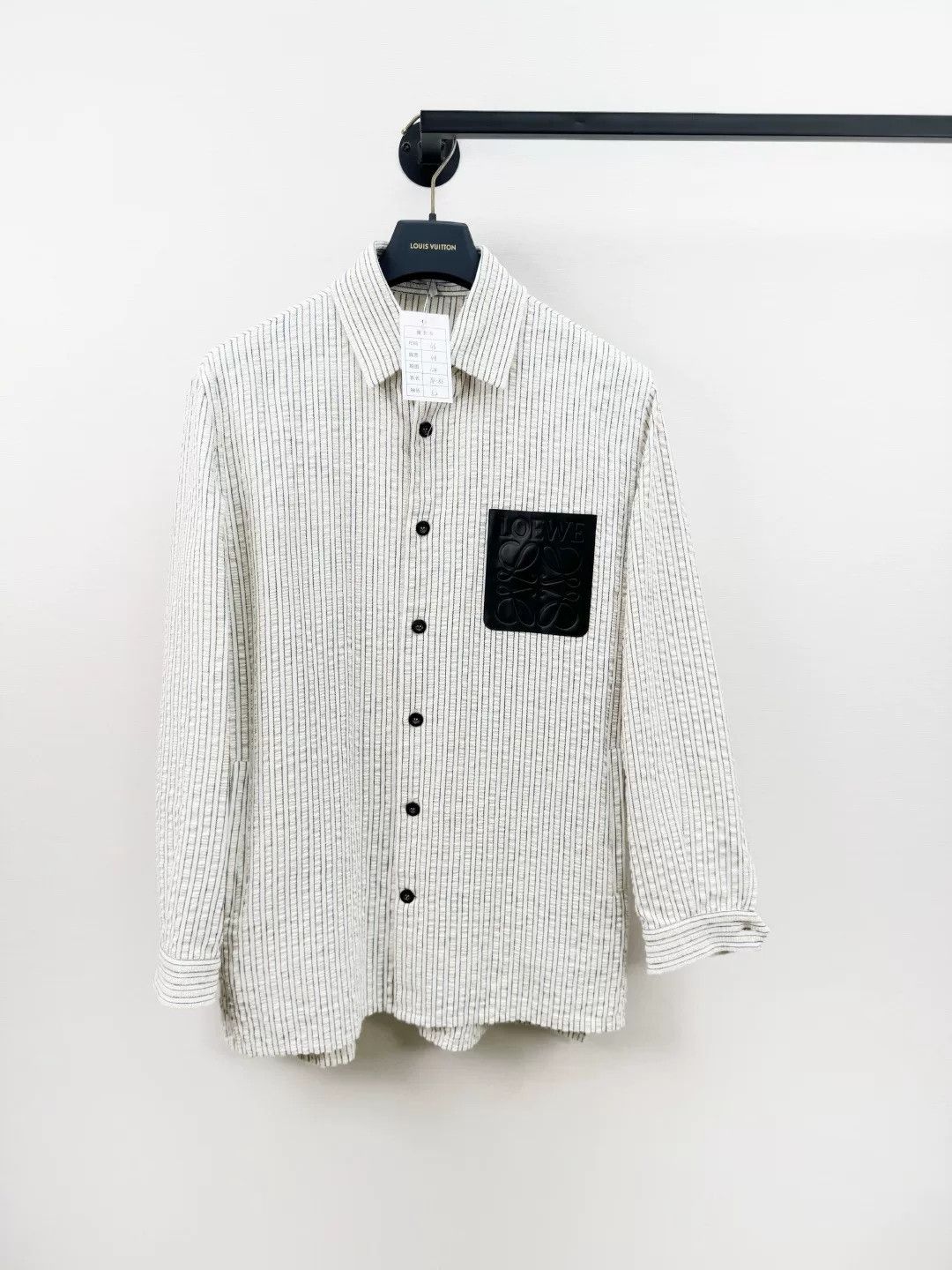 Loewe Loewe Striped Leather Patchwork Shirt Size US M / EU 48-50 / 2 - 1 Thumbnail