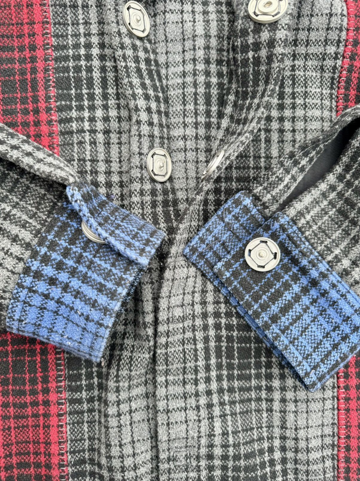 Off-White × Virgil Abloh Off White By Virgil Abloh Patchwork Flannel Jacket Size US L / EU 52-54 / 3 - 9 Thumbnail
