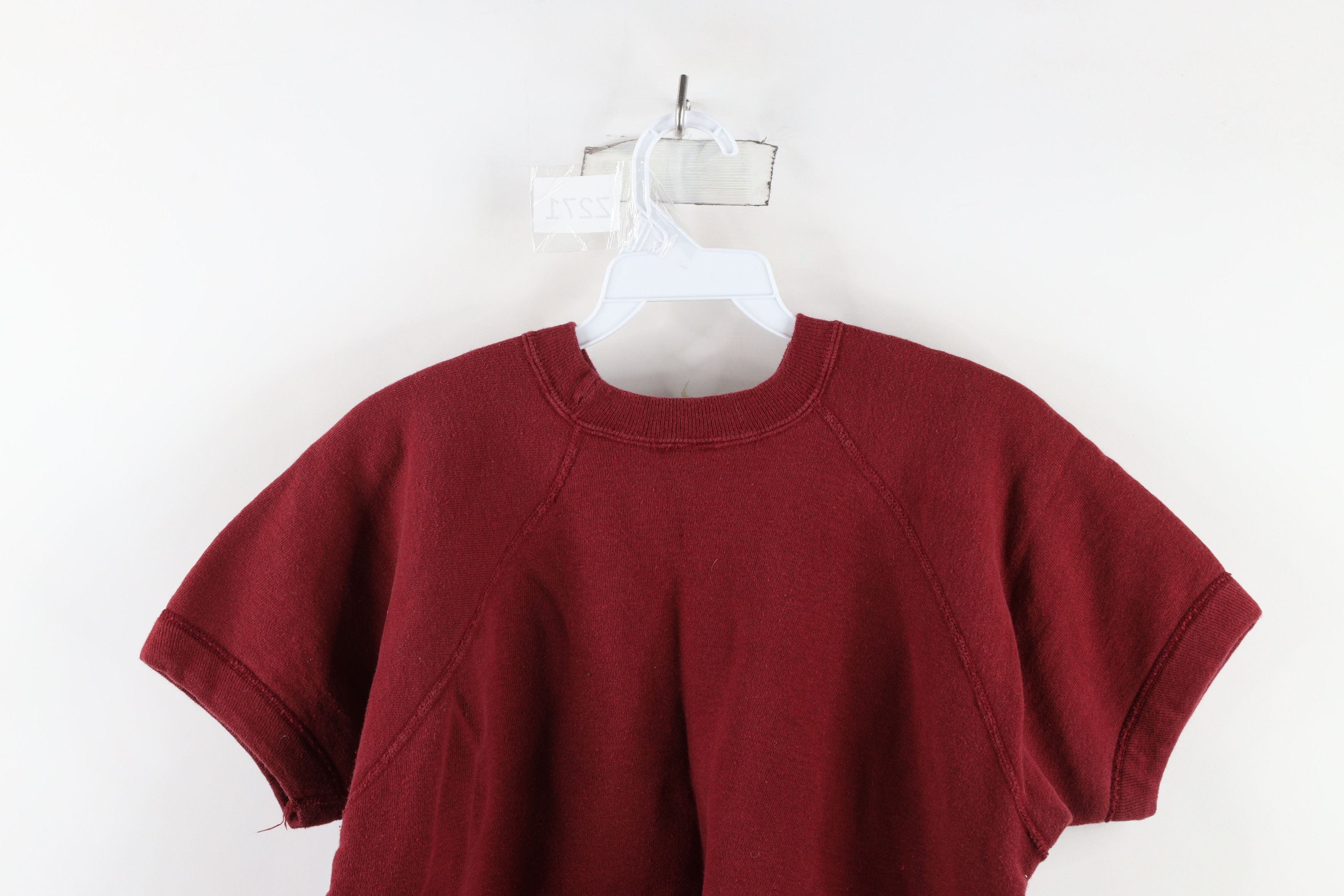 Vintage Vintage 40s 50s Blank Cotton Short Sleeve Sweatshirt Red USA Size L / US 10 / IT 46 - 9 Thumbnail