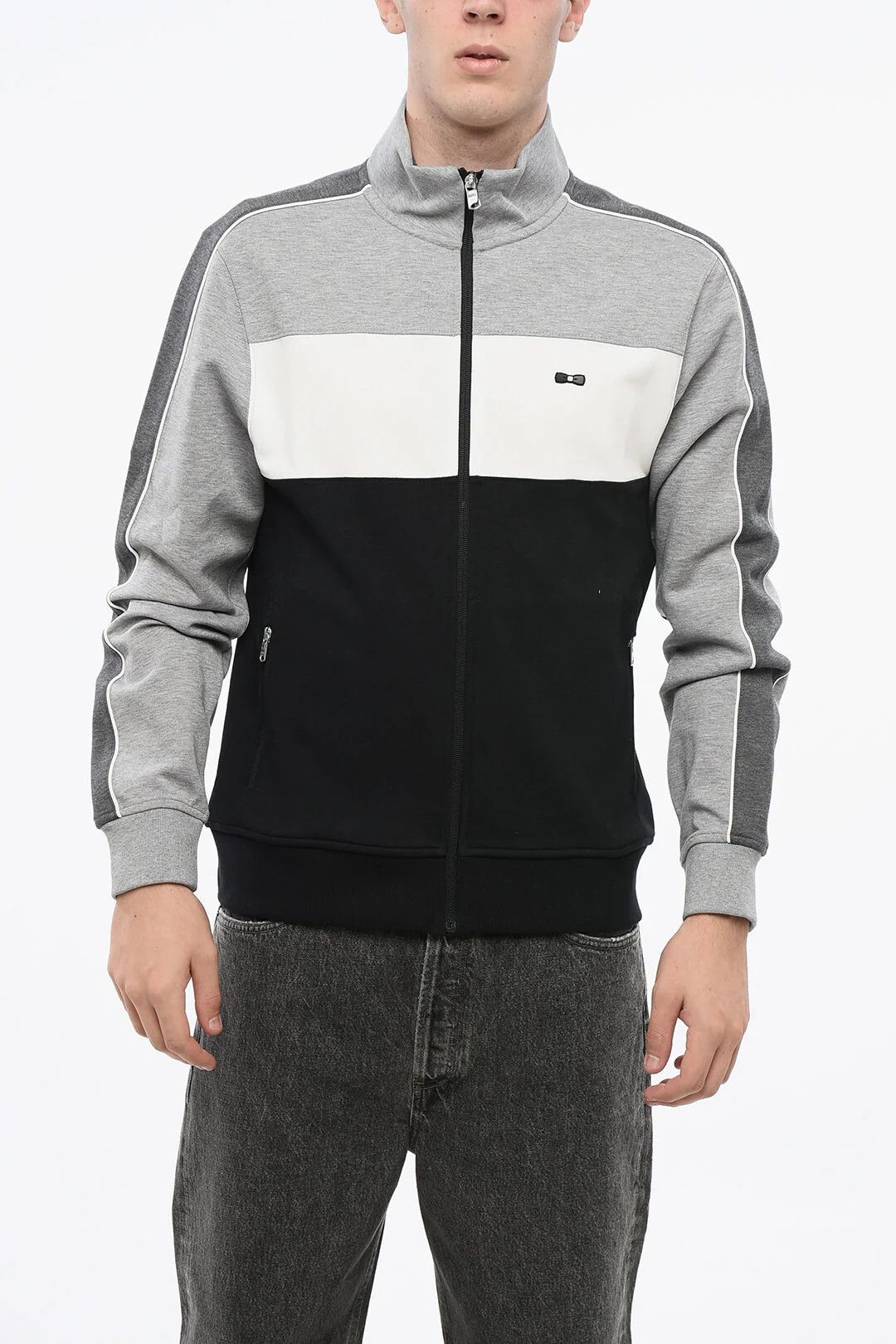 Eden Park og1mm0426 Color-Block Sweatshirt in Grey Size US S / EU 44-46 / 1 - 1 Thumbnail