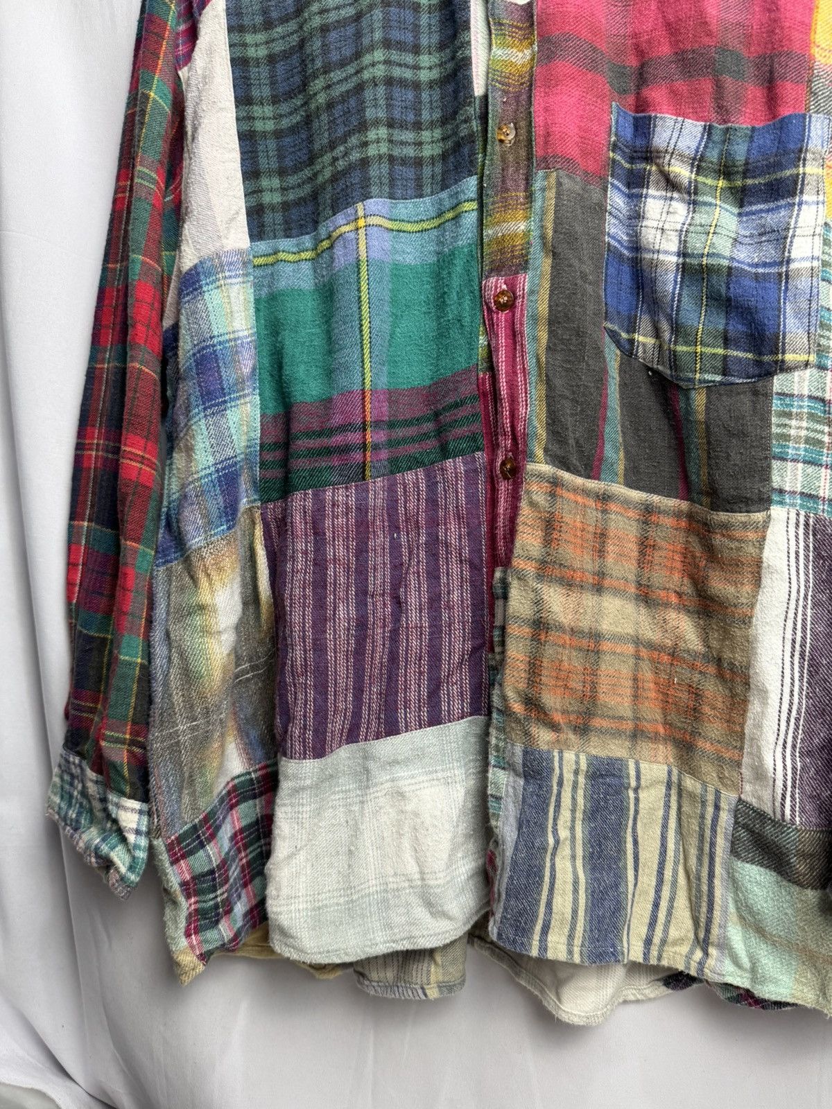 20471120 × Beauty Beast × Japanese Brand Japanese Patchwork Bogey Button Shirt Size US XL / EU 56 / 4 - 5 Thumbnail