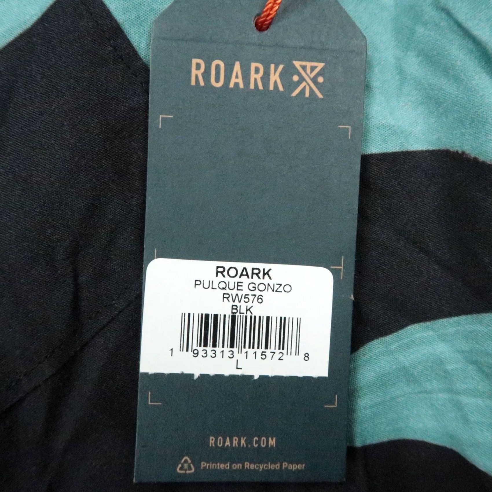 Roark Roark Shirt Mens Large Blue Print Short Sleeve Pulque Gonzo Camp Collar Button-Up Pocketed Cotton Size US L / EU 52-54 / 3 - 4 Thumbnail