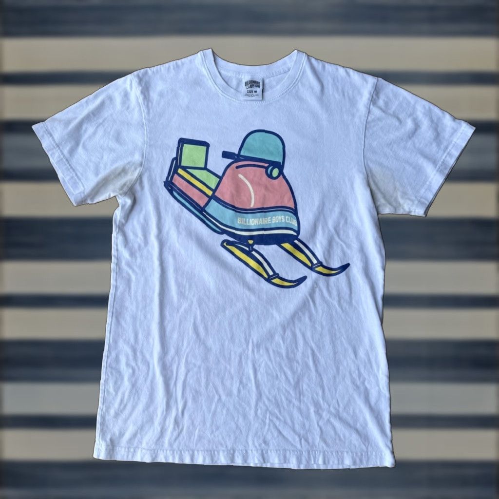 Billionaire Boys Club Billionaire Boys Club T-Shirt Snowmobile Medium White Mens Shirt Regular Crew Neck Logo Streetwear Size US M / EU 48-50 / 2 - 1 Thumbnail