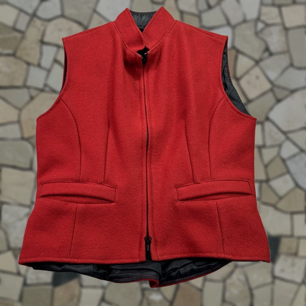 Vintage VINTAGE Schaefer Outfitter Vest Womens Small Red Wool Lined Full Zip Western USA Ranch Size S / US 4 / IT 40 - 1 Thumbnail