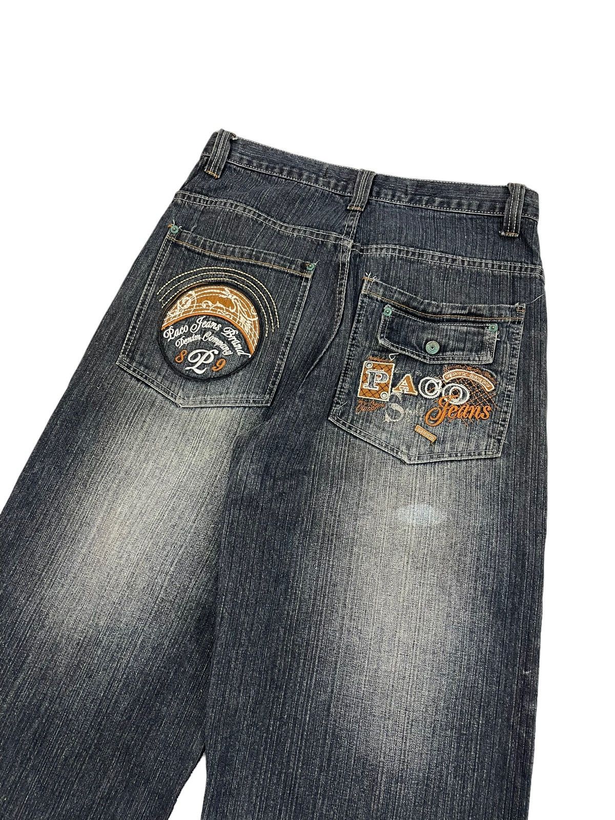 JNCO Vintage Paco Baggy Jeans Embroidery Logo Size US 32 / EU 48 - 7 Thumbnail