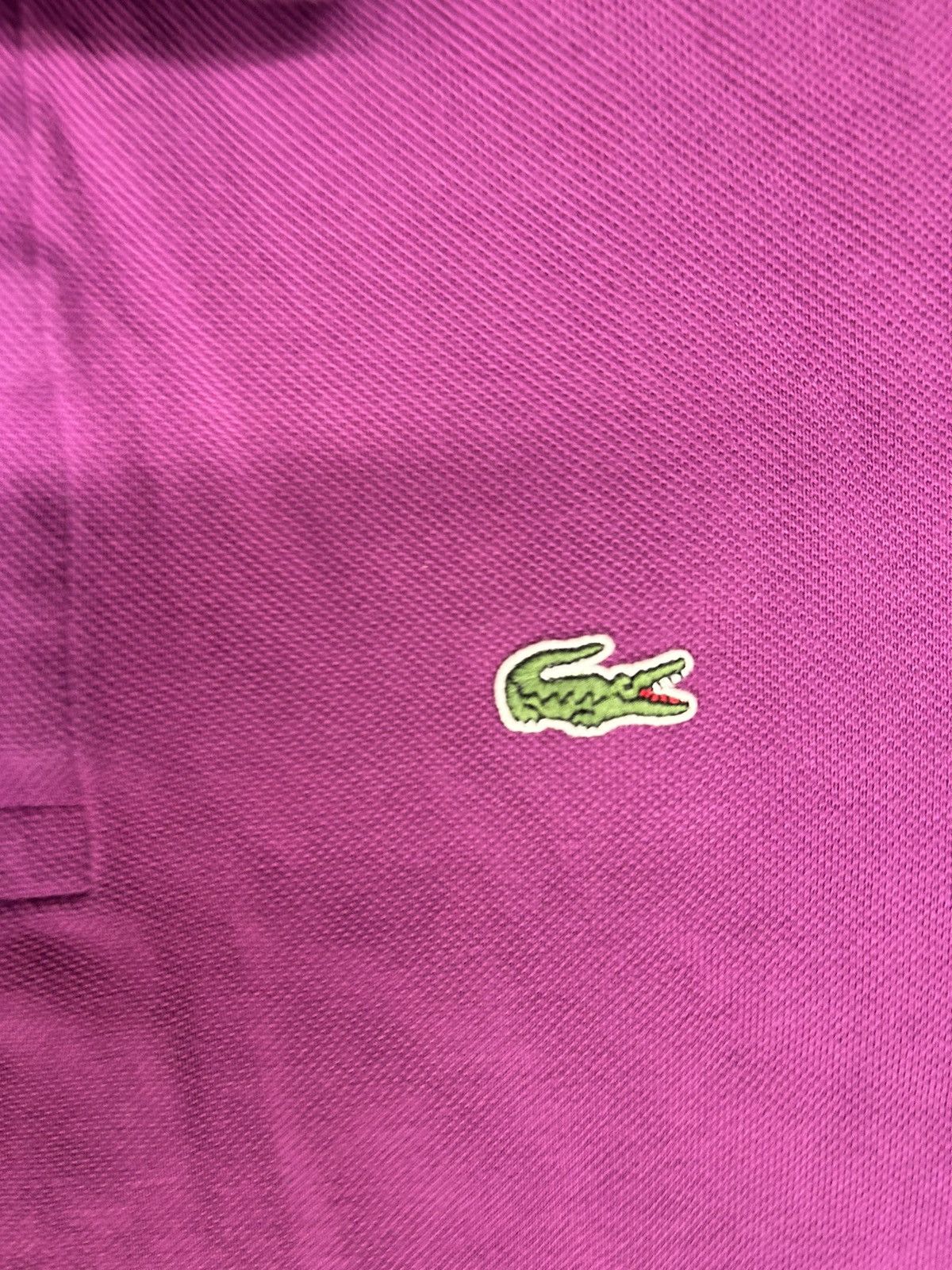 Lacoste × Vintage Crazy Vintage 90s Essential Purple Lacoste Polo Tee Shirt Size US L / EU 52-54 / 3 - 2 Thumbnail