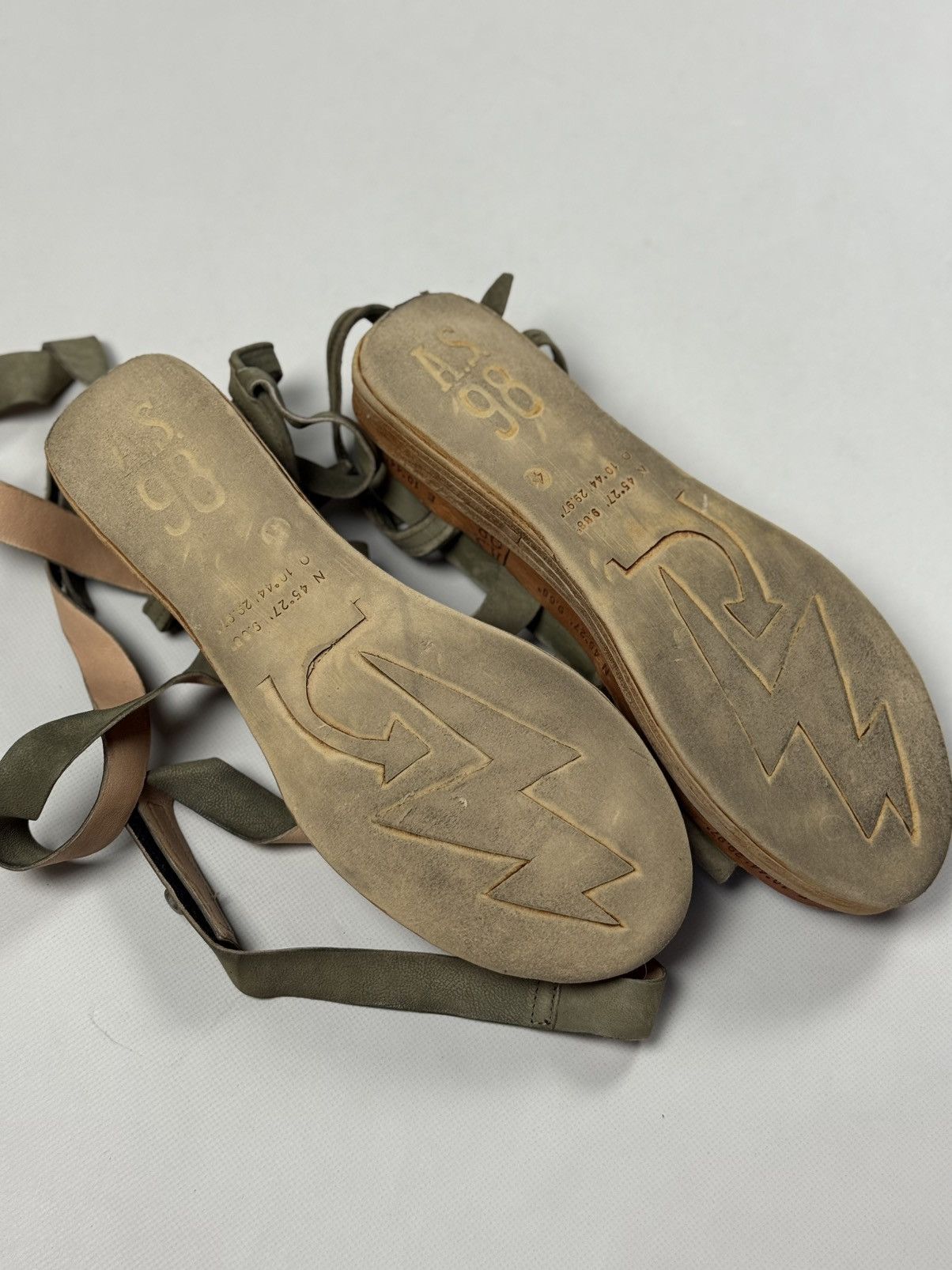 A.S.98 A.S. 98 Airstep Lagos Leather Strappy Platform Sandals Size US 11 / IT 41 - 20 Thumbnail