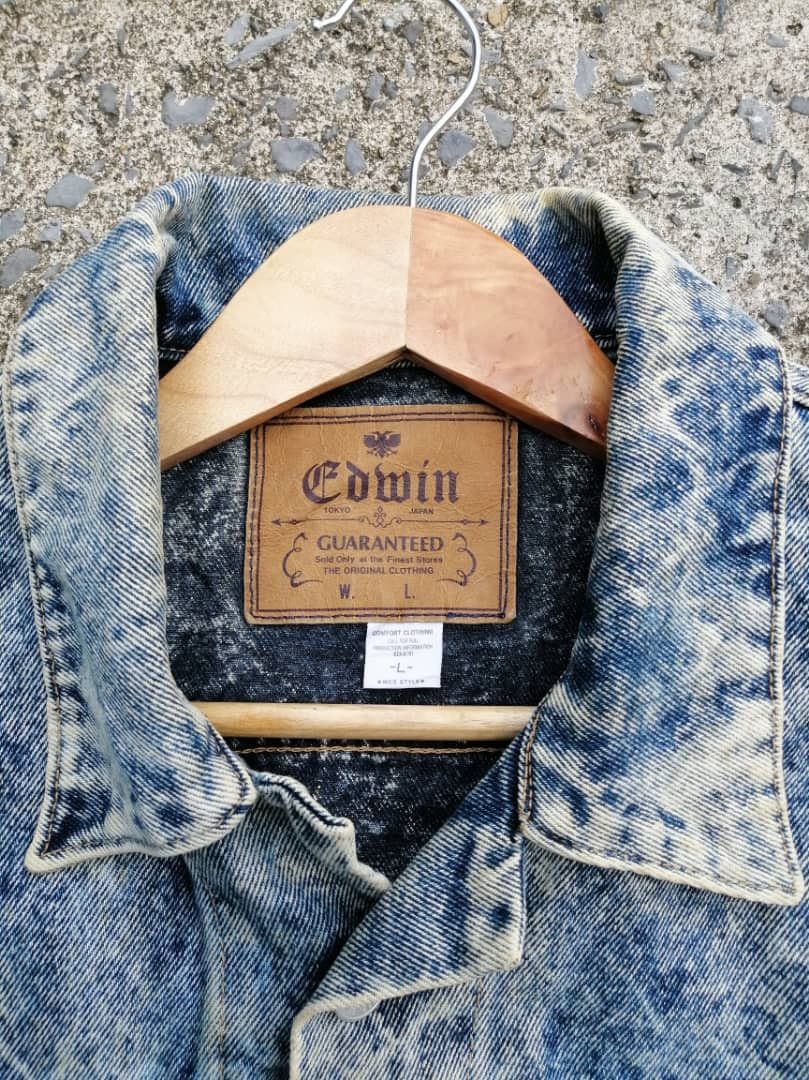 Edwin × Vintage Vintage Edwin Nice Style Acid Washed Denim Jacket Size US L / EU 52-54 / 3 - 6 Thumbnail