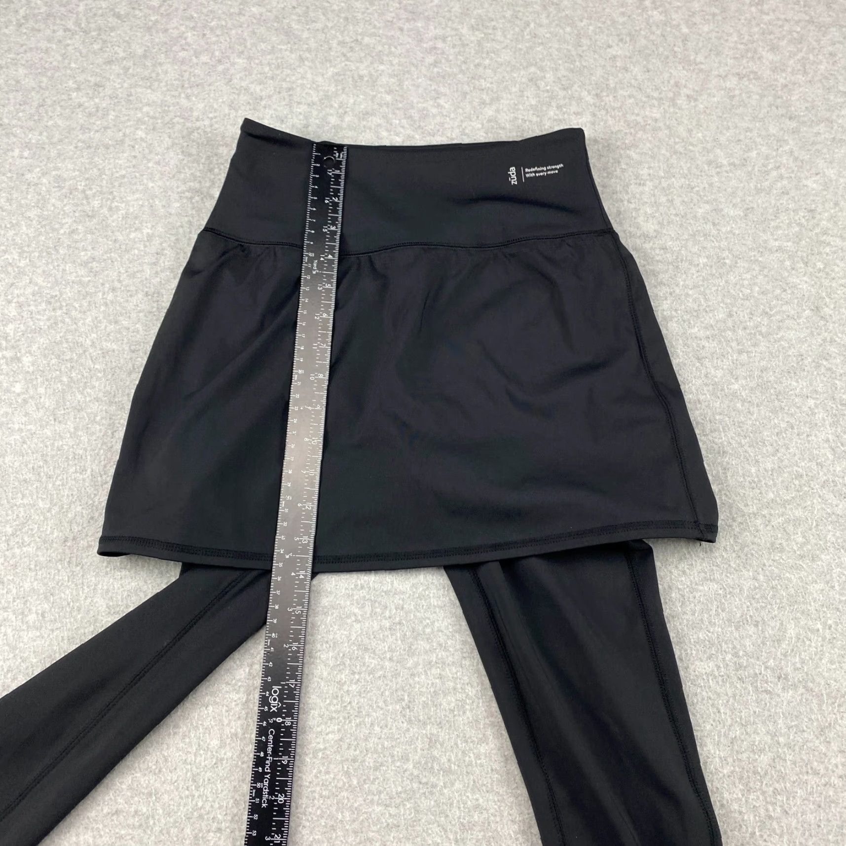 Vintage Zuda Leggings Womens Cropped Skirted 2XS Black Stretch Pockets Breathable Activewear Tennis Running Walking Dance Athleisure Modern Size 24" / US 00 / IT 34 - 6 Thumbnail