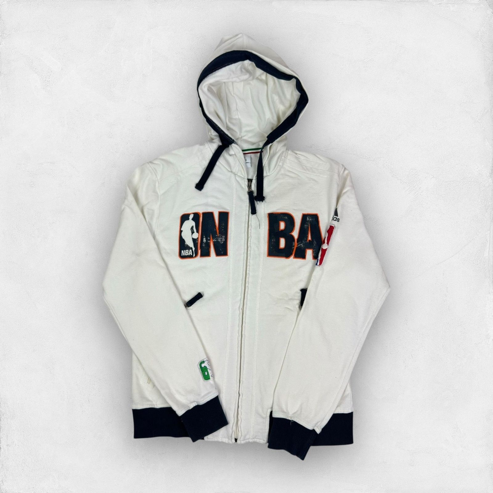 Adidas Adidas Womens White Long Sleeve Hooded Full Zip Jacket Small Size S / US 4 / IT 40 - 1 Thumbnail