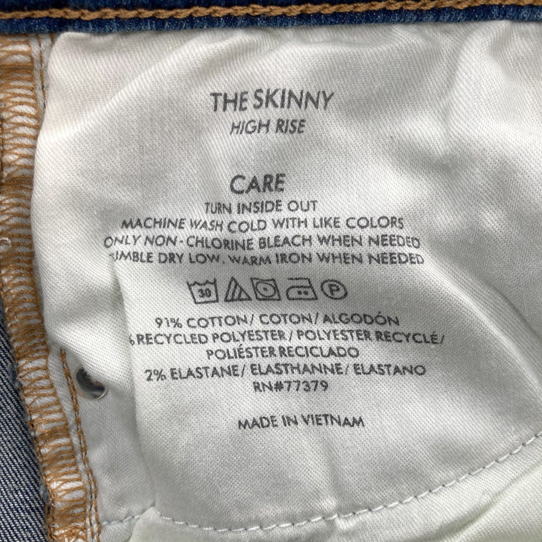 Ann Taylor Ann Taylor Jeans Womens 6 Blue The Skinny High Rise Perfect Pocketing Stretch Size 28" / US 6 / IT 42 - 6 Thumbnail
